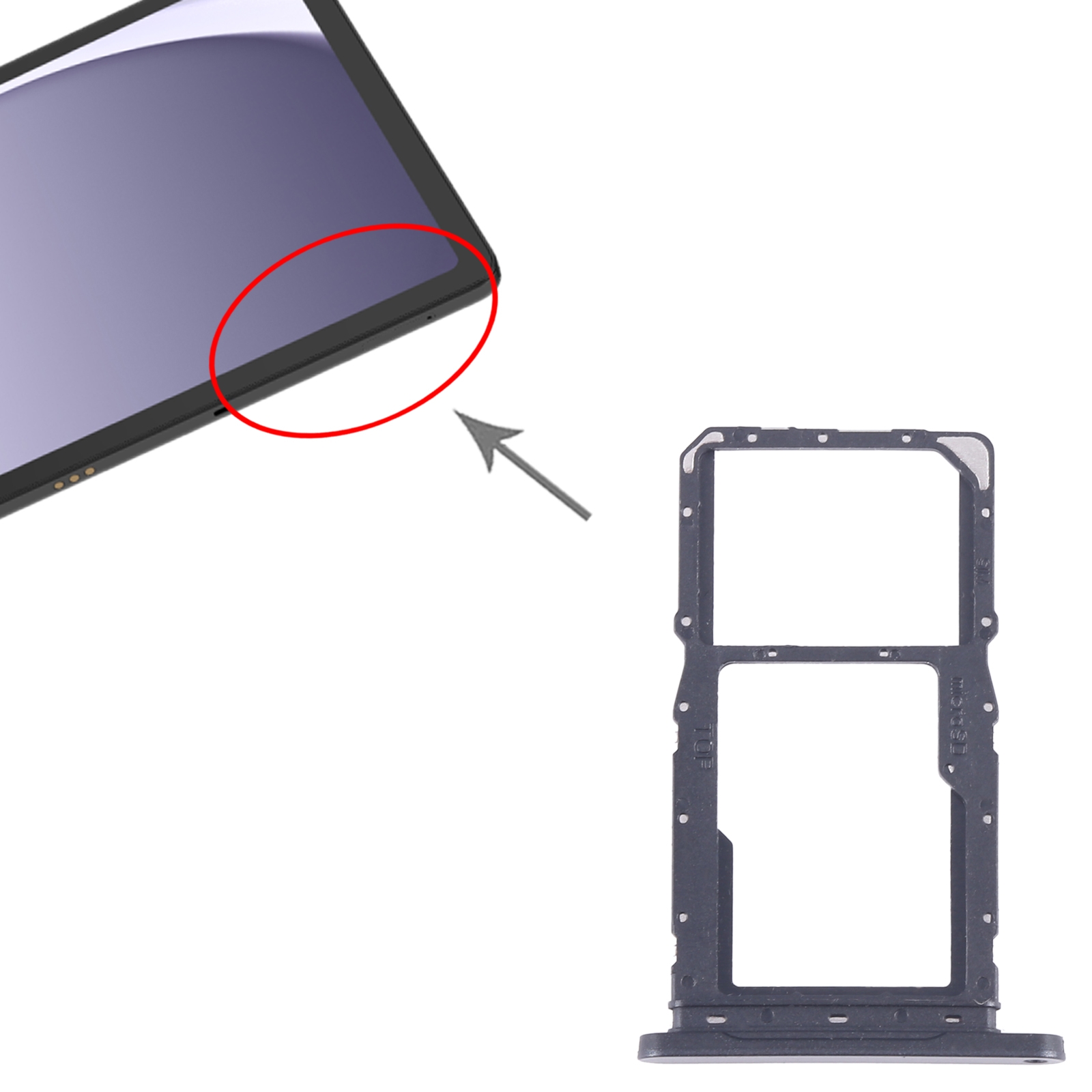 Samsung Galaxy Tab A9+ 5G SM-X215 Grey SIM Card Tray Replacement - Image 3