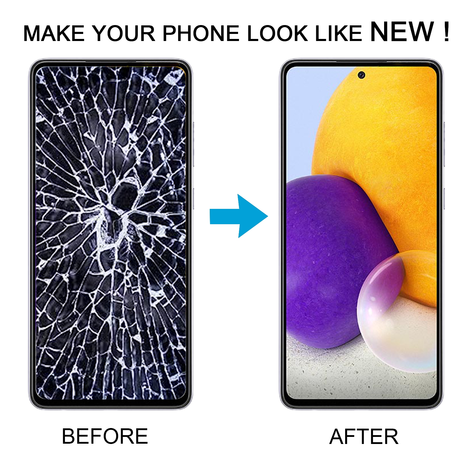 Samsung Galaxy A72 Purple Screen Digitizer - Image 6