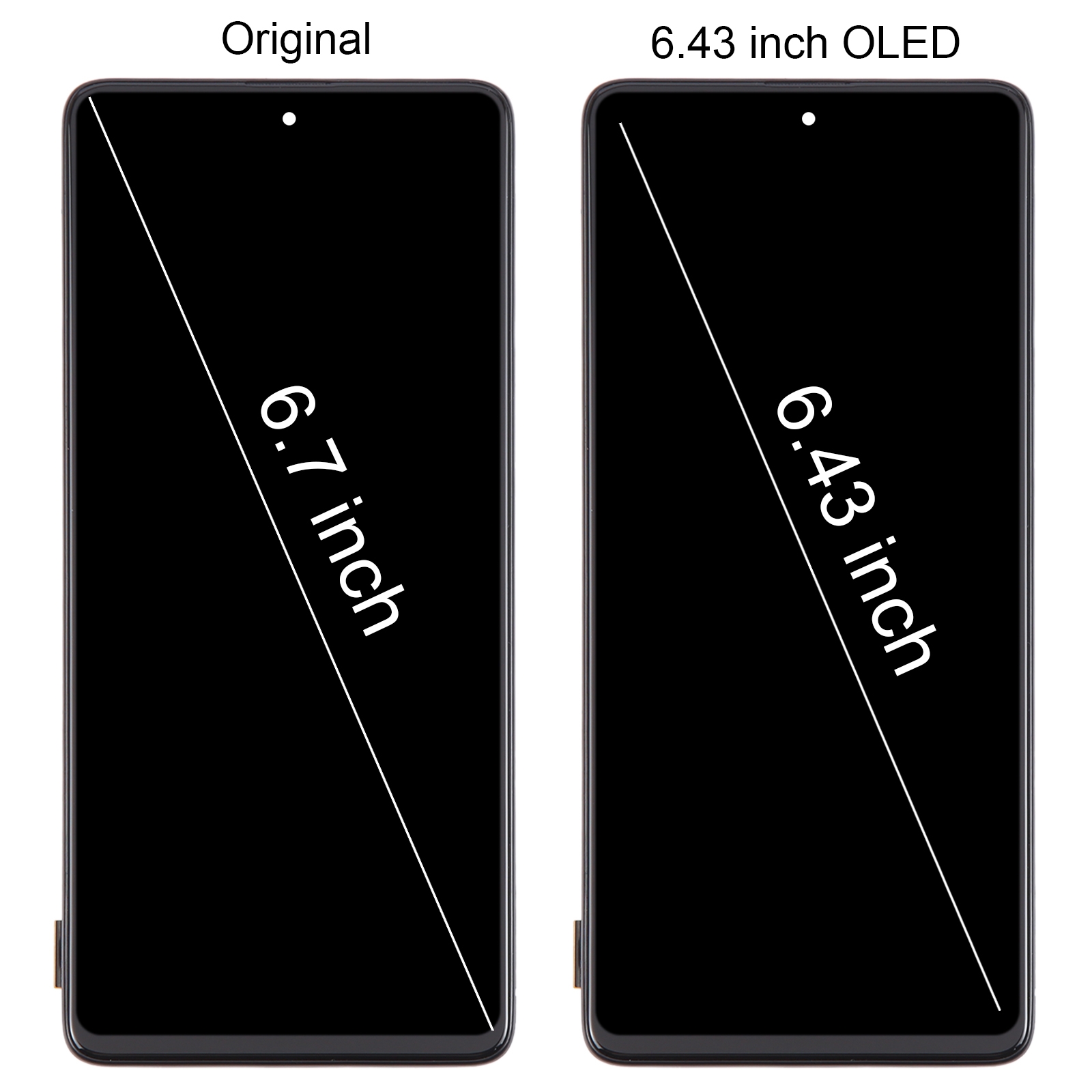 Samsung Galaxy A71 4G SM-A715F Black OLED LCD Screen Digitizer Assembly replacement part