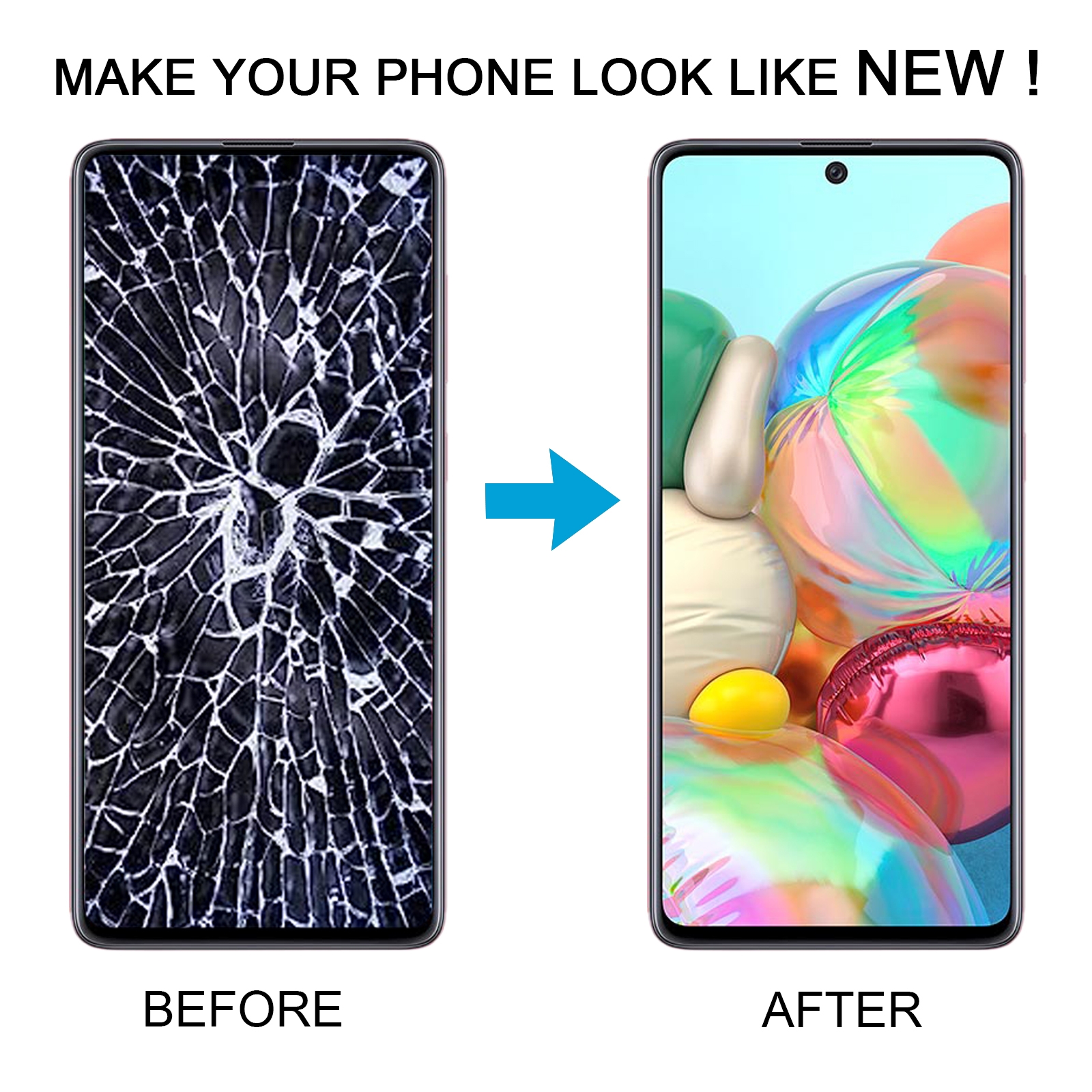 Samsung Galaxy A71 Black OLED Screen Replacement - Image 6