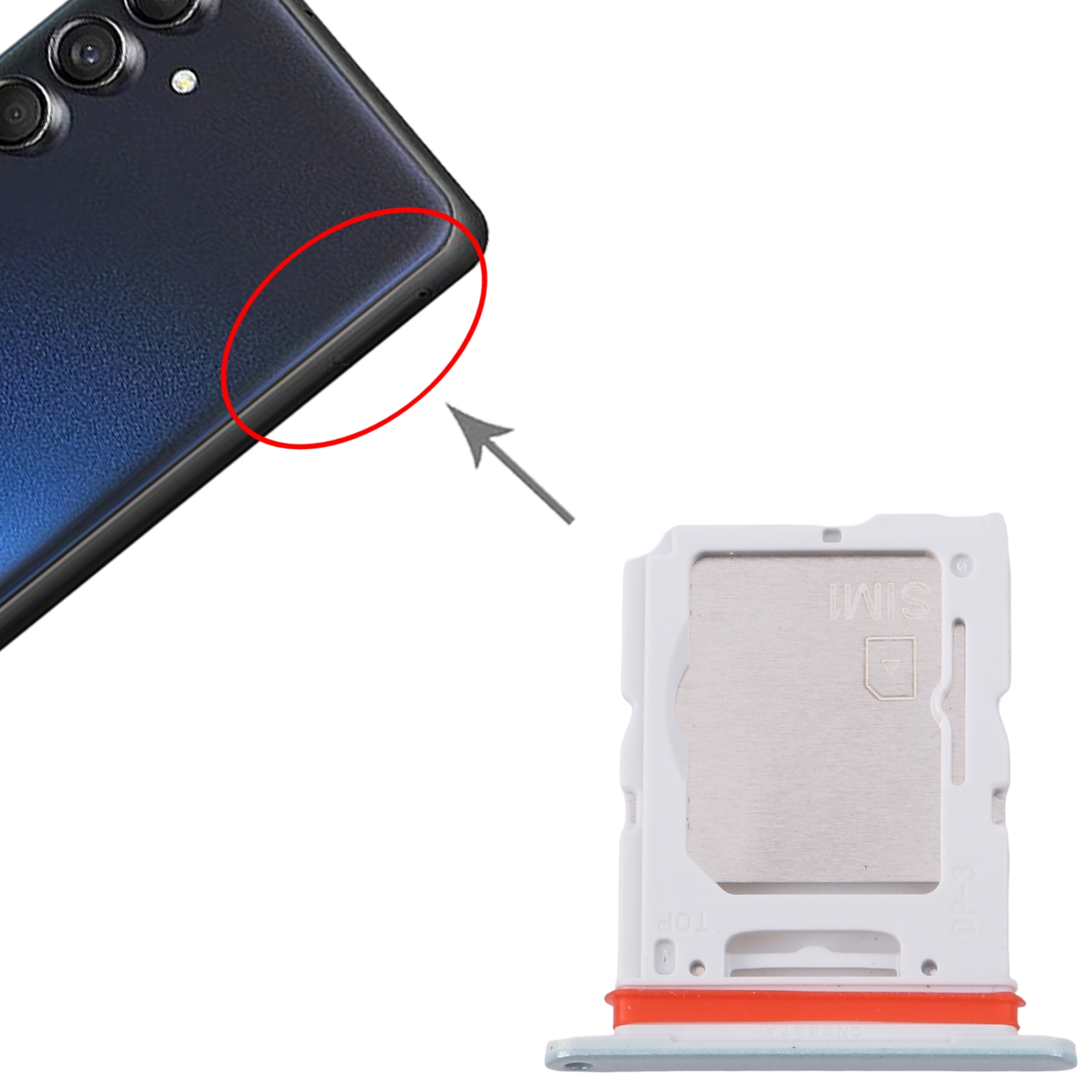Samsung Galaxy M55 SM-M556B Green SIM Card Tray Replacement - Image 3
