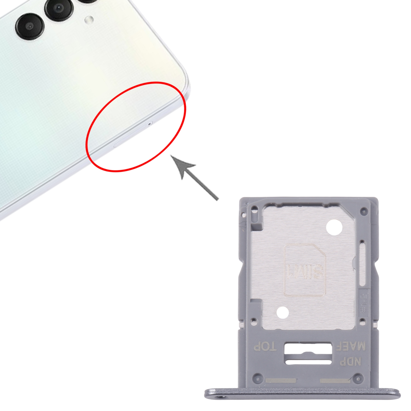 Samsung Galaxy M15 SM-M156B Grey SIM Card Tray Replacement - Image 3