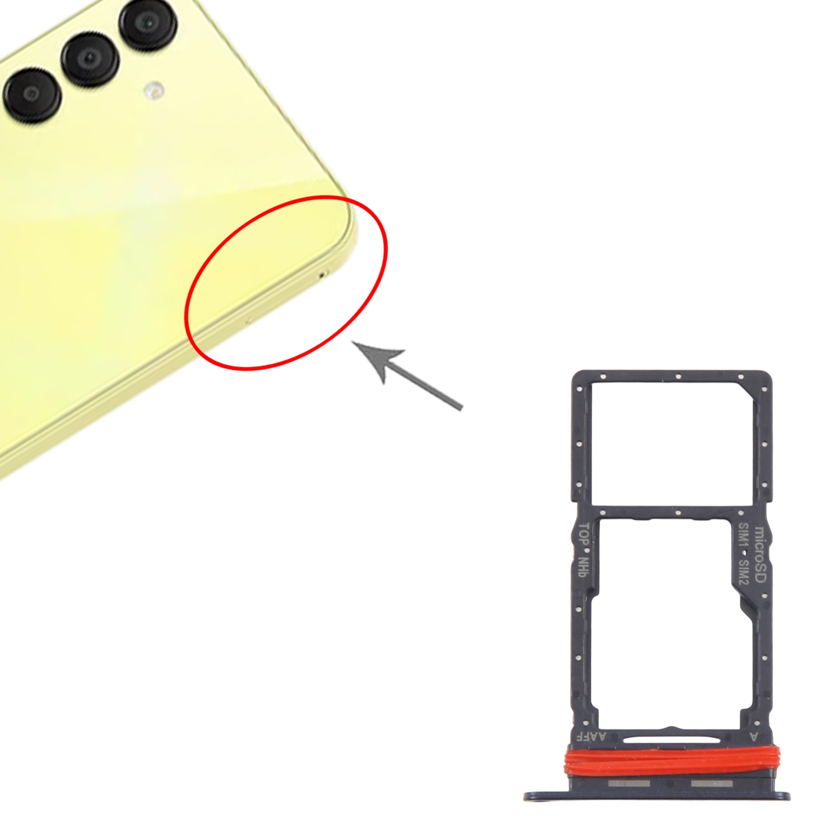 Samsung Galaxy A16 5G Black SIM Card Tray Replacement - Image 3