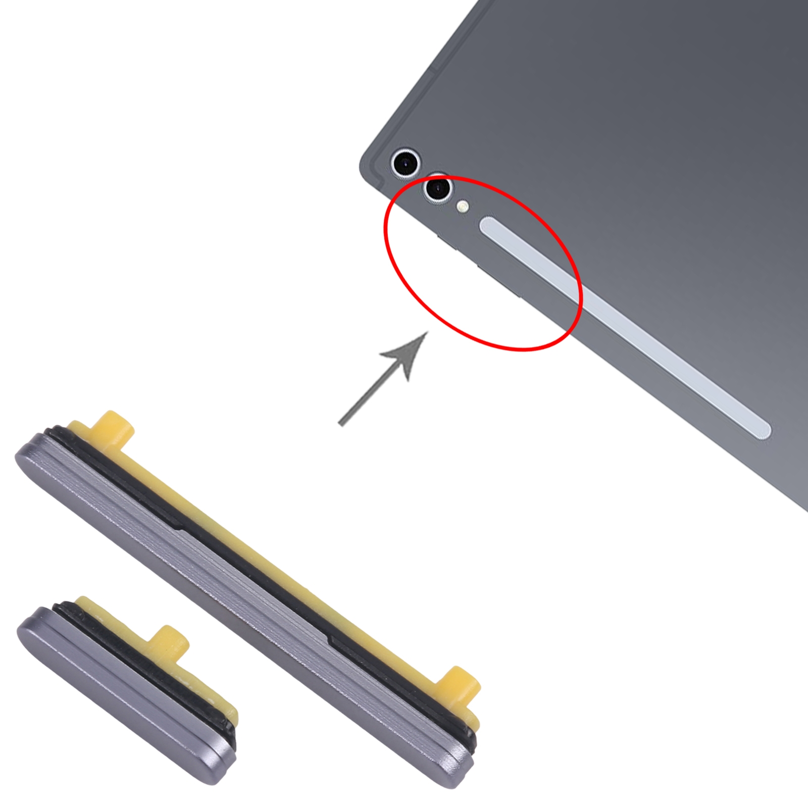 Samsung Galaxy Tab S10+ SM-X820 Grey Power Button Replacement - Image 3