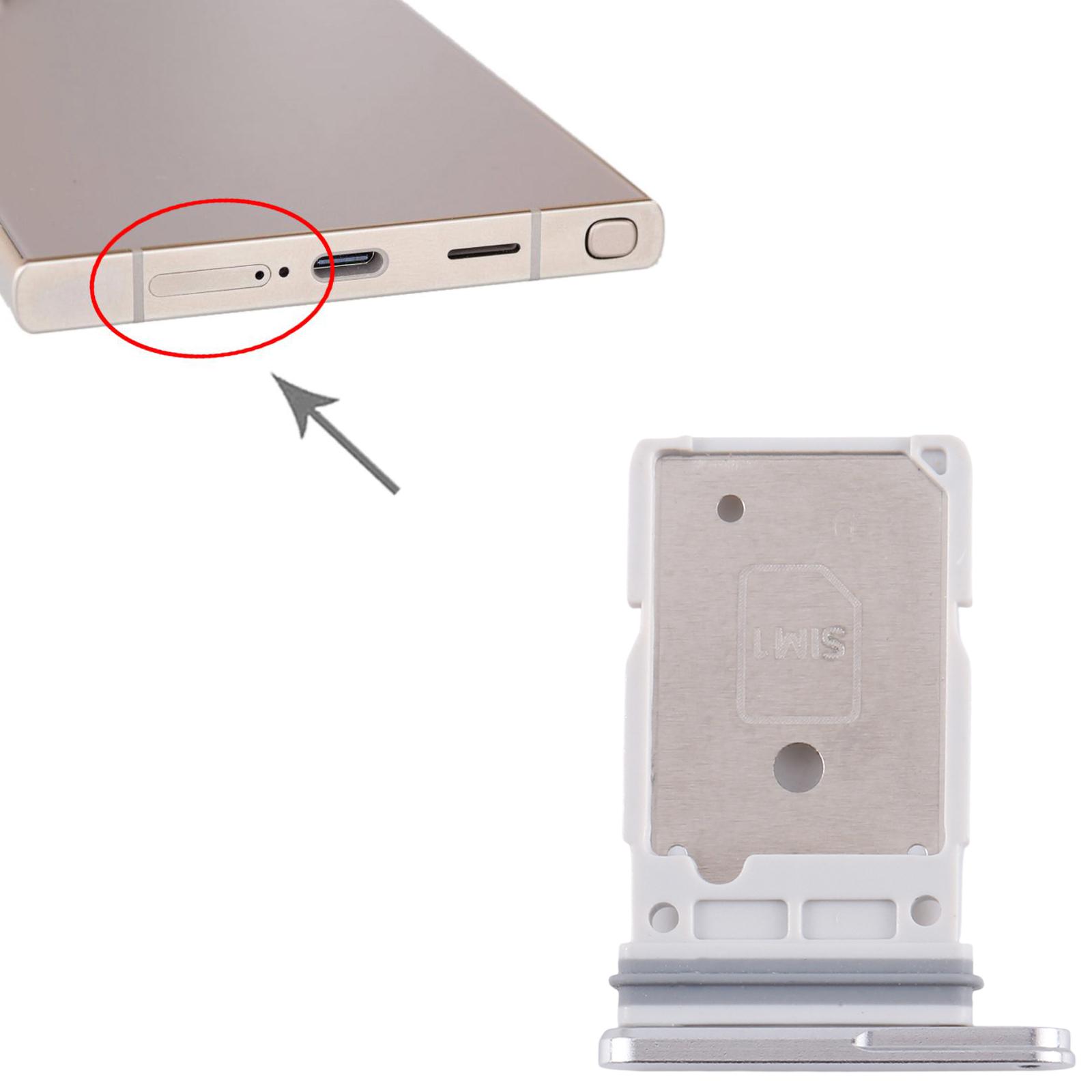 Samsung Galaxy S25 Ultra White SIM Card Tray Replacement - Image 3