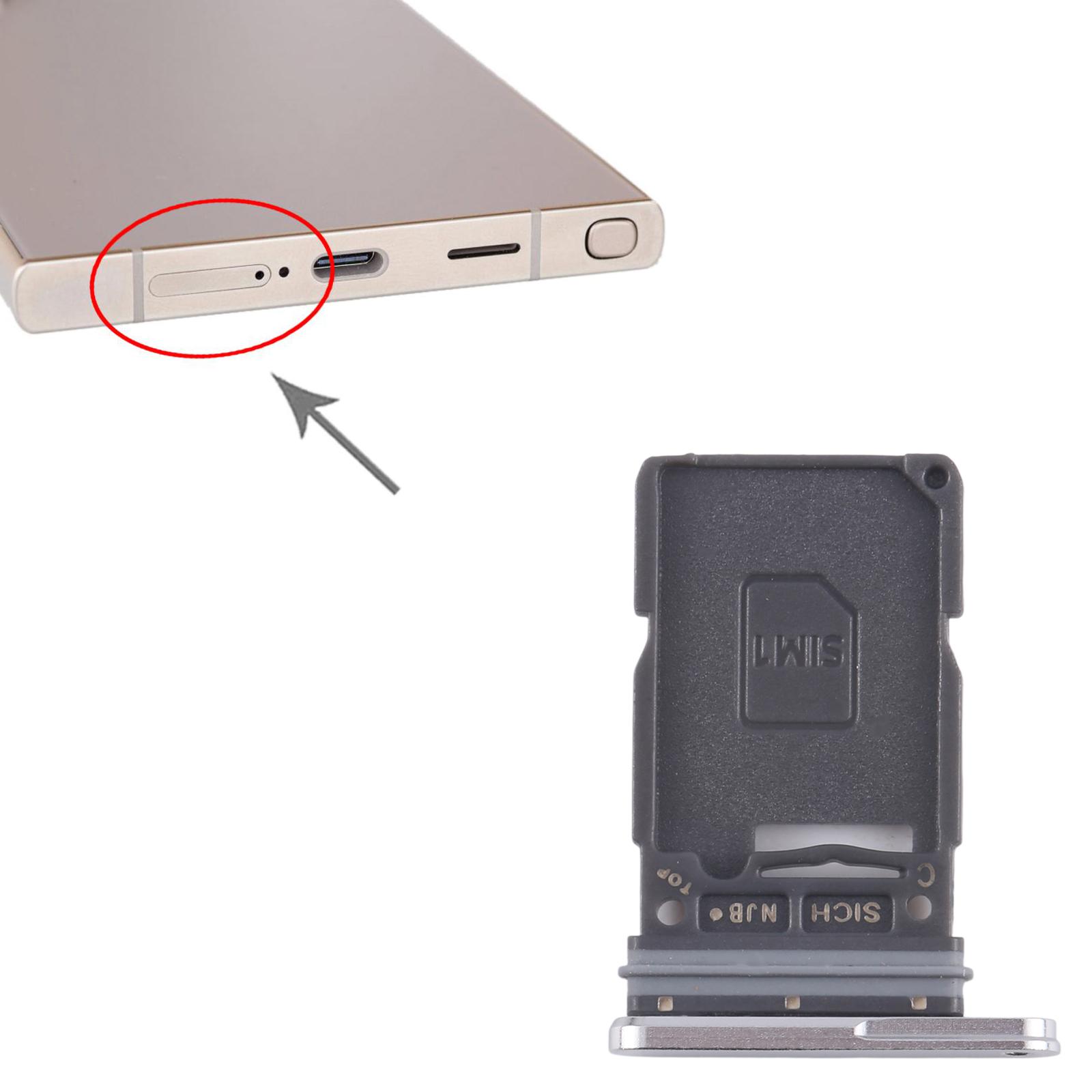 Samsung Galaxy S25 Ultra Silver SIM Card Tray Replacement - Image 3