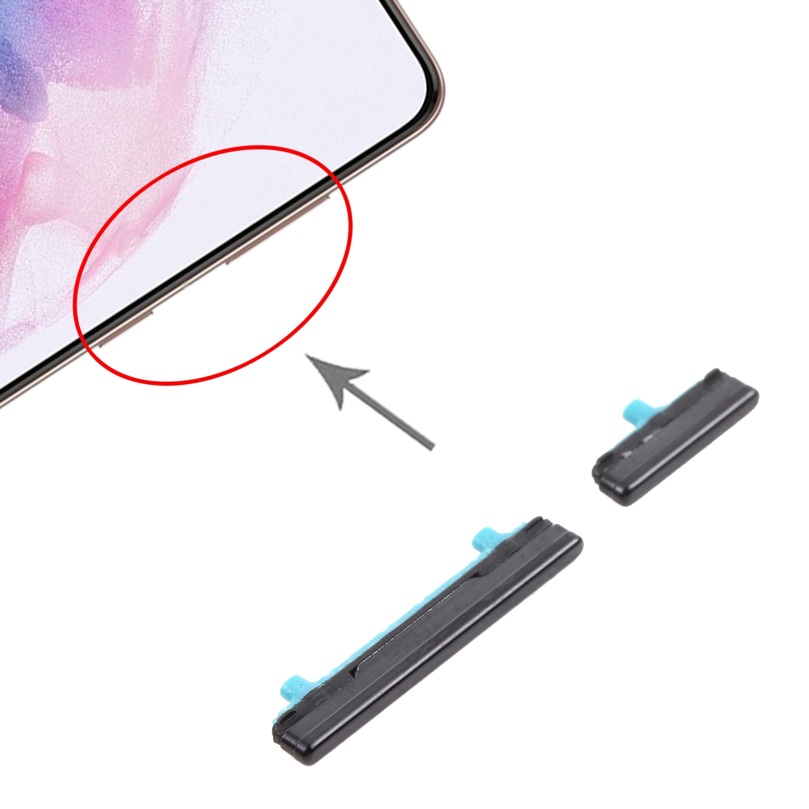 Samsung Galaxy S21+ 5G Black Power Button Replacement - Image 3
