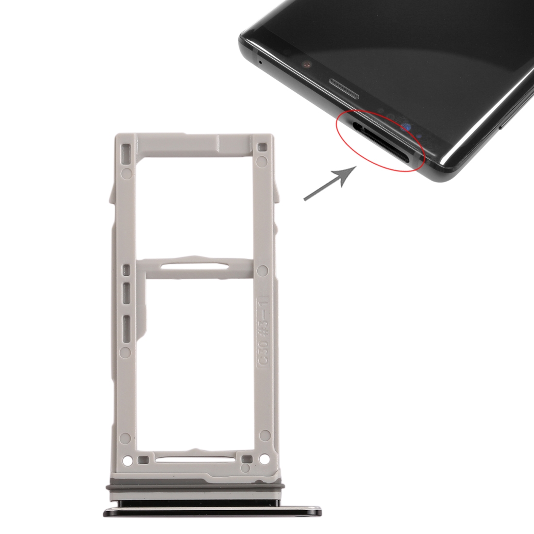 Galaxy Note9 Black SIM Card Tray Replacement - Image 4