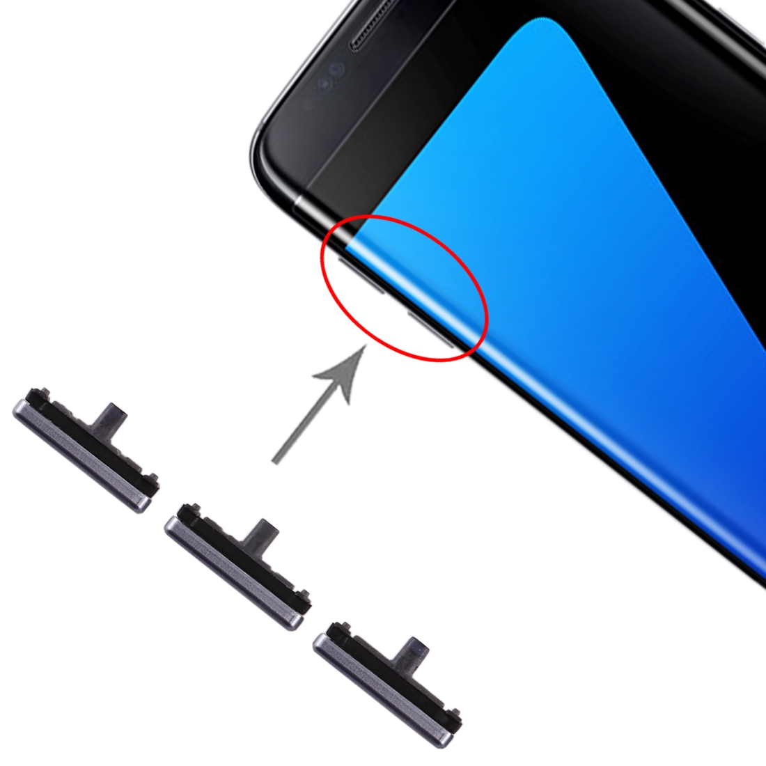 Samsung Galaxy S7 Edge Blue Side Button Replacement - Image 4