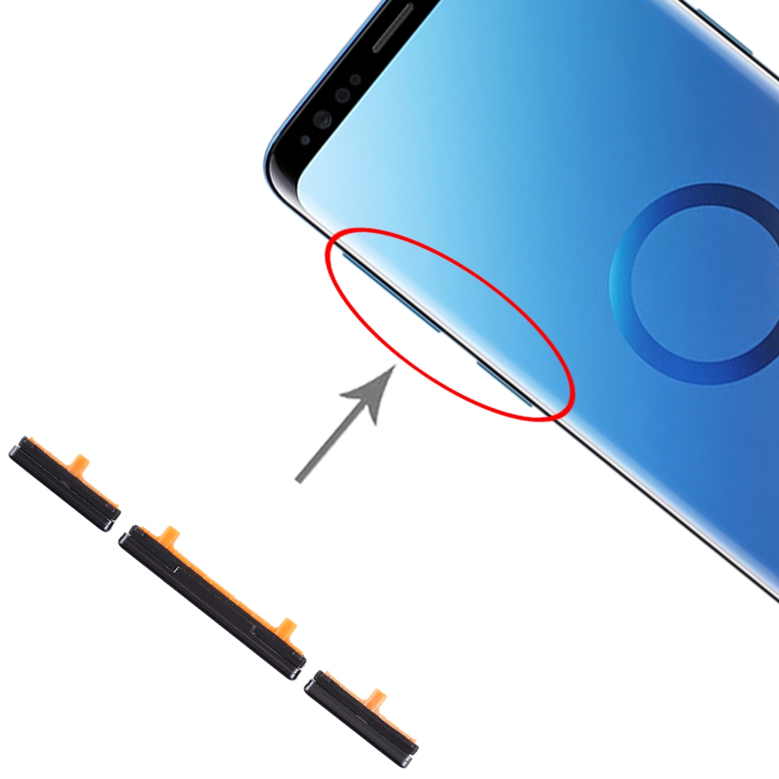 Samsung Galaxy S9 Black Side Keys Replacement - Image 4