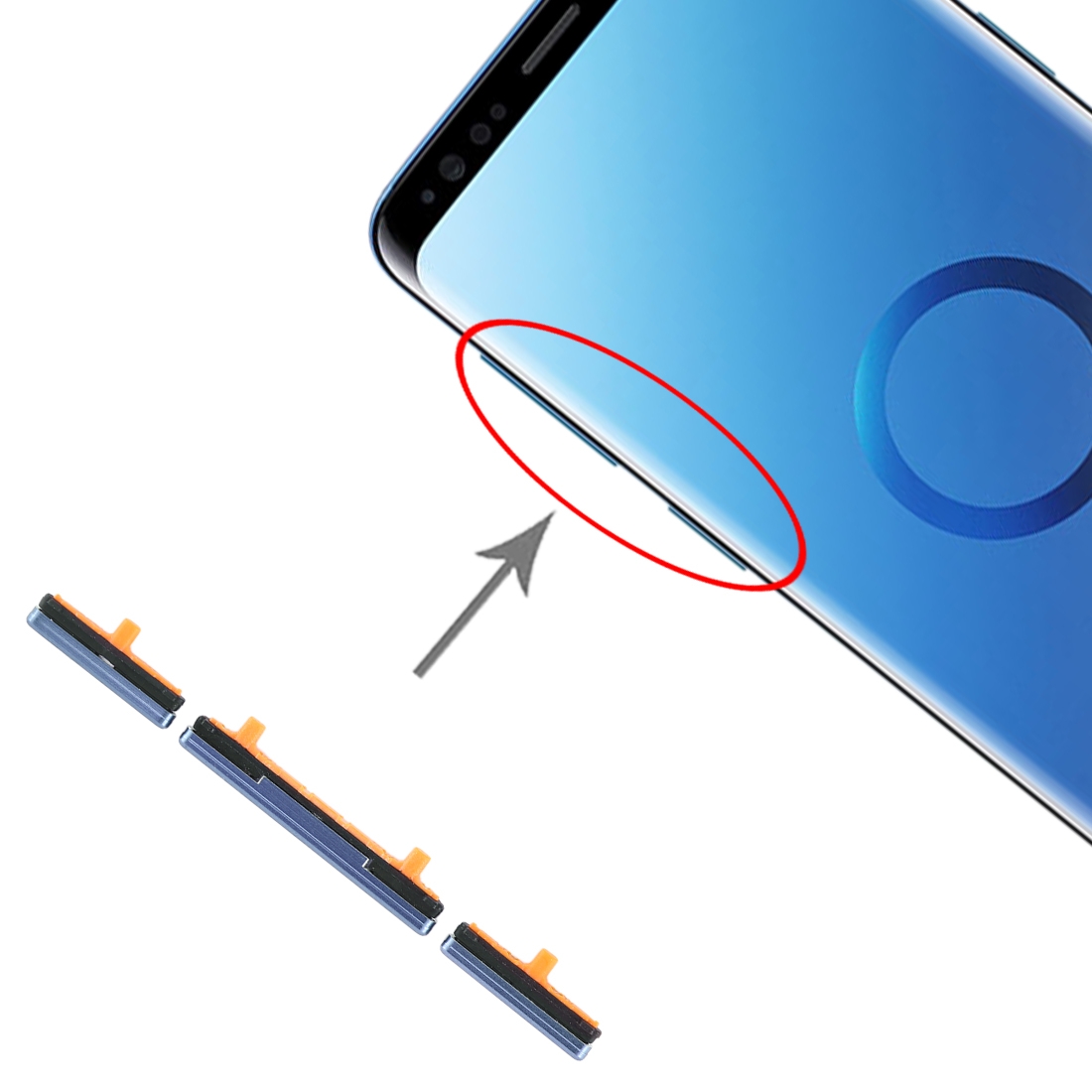 Samsung Galaxy S9 Blue Side Keys Replacement - Image 4