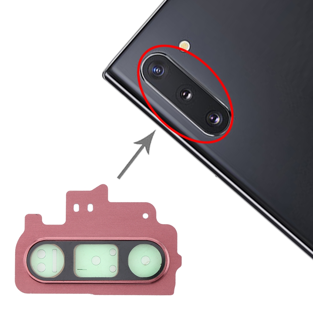 Samsung Galaxy Note 10 Pink Camera Lens Cover Replacement - Image 4