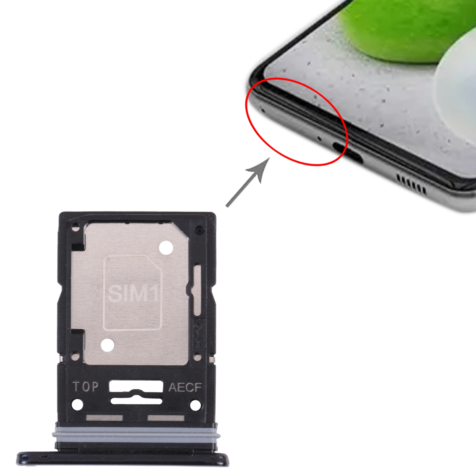Samsung Galaxy A53 5G SIM Card Tray Black | Compatible Replacement - Image 3