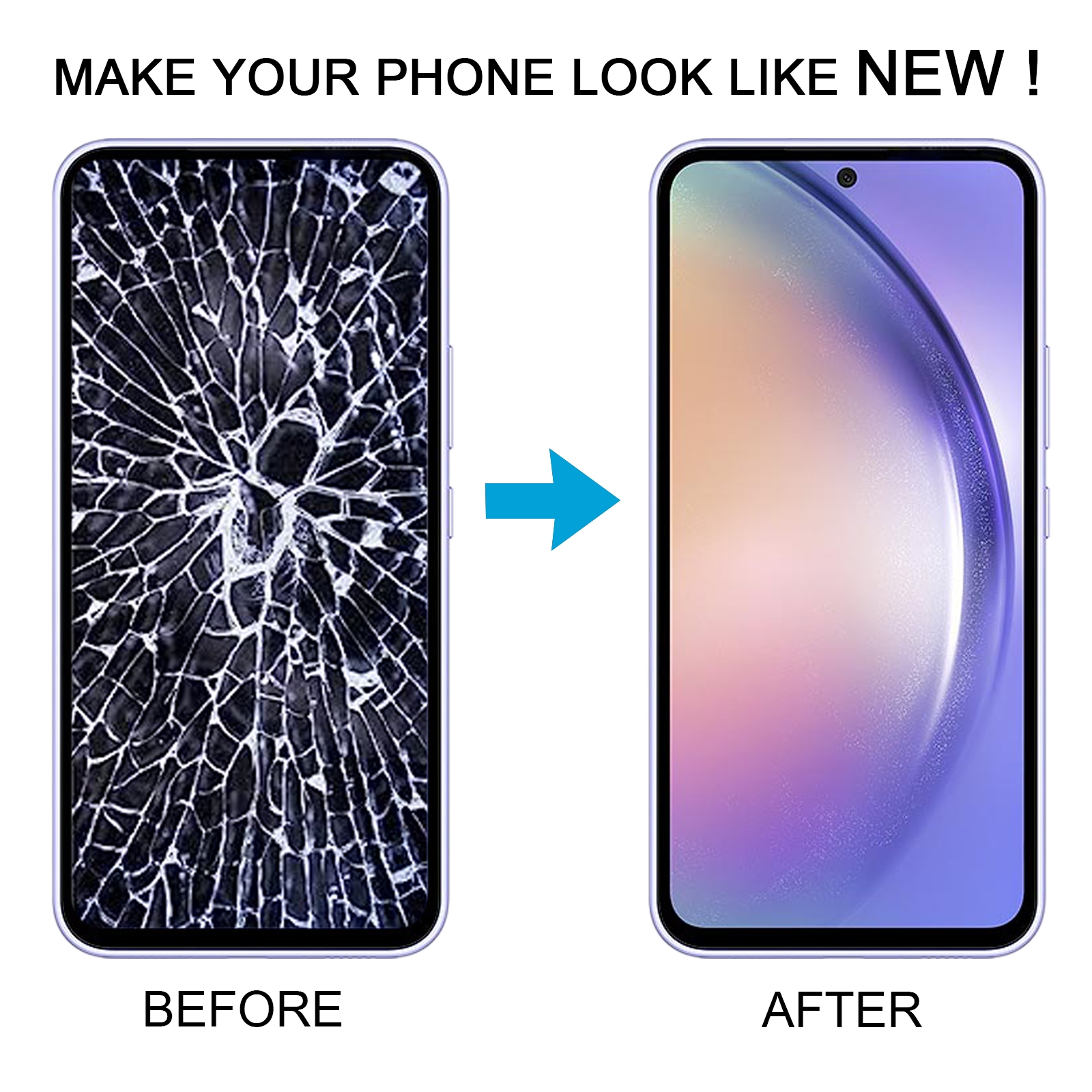 Samsung Galaxy A54 Purple Screen Replacement - Image 6