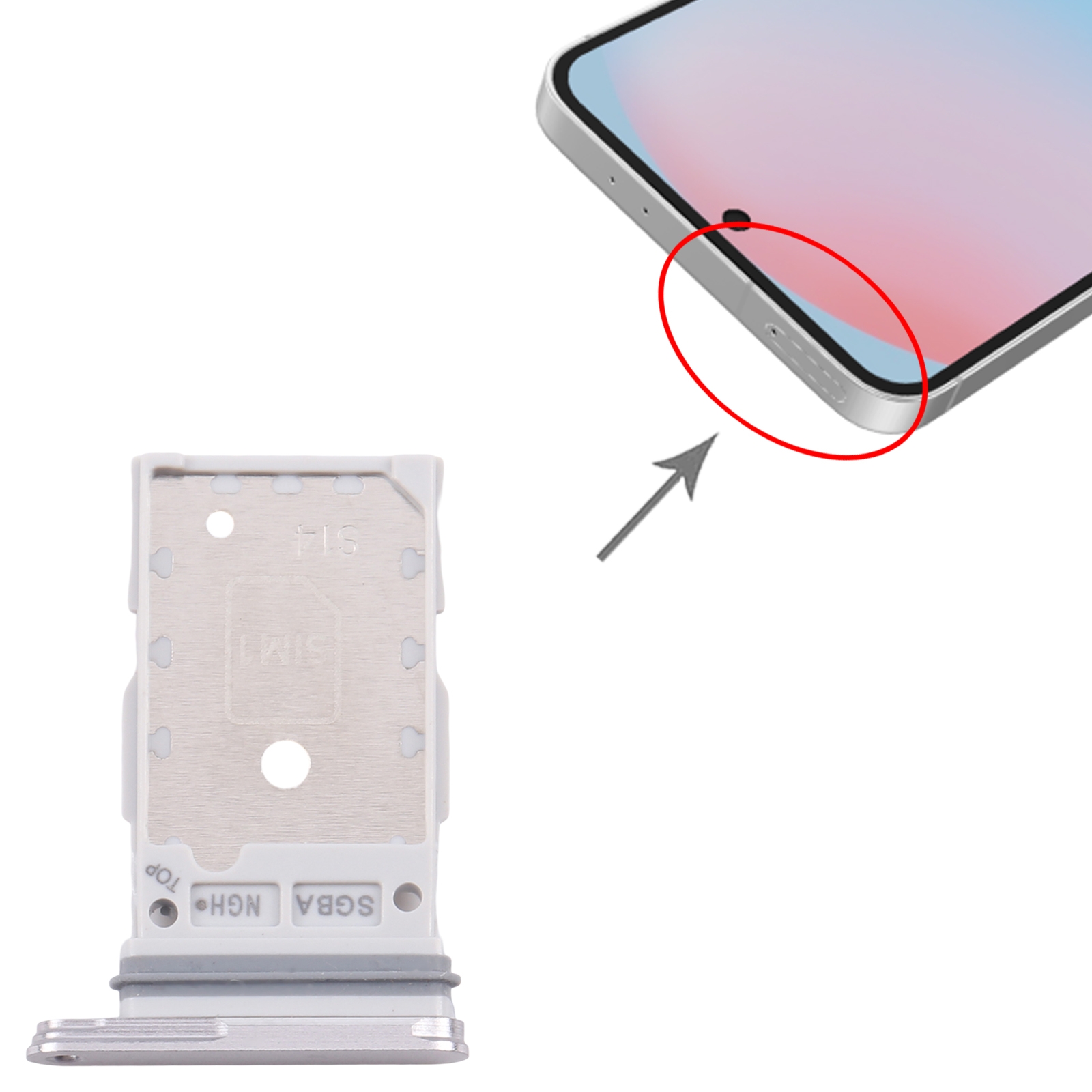 Samsung Galaxy S24 FE SM-S721B Grey SIM Card Tray Replacement - Image 3