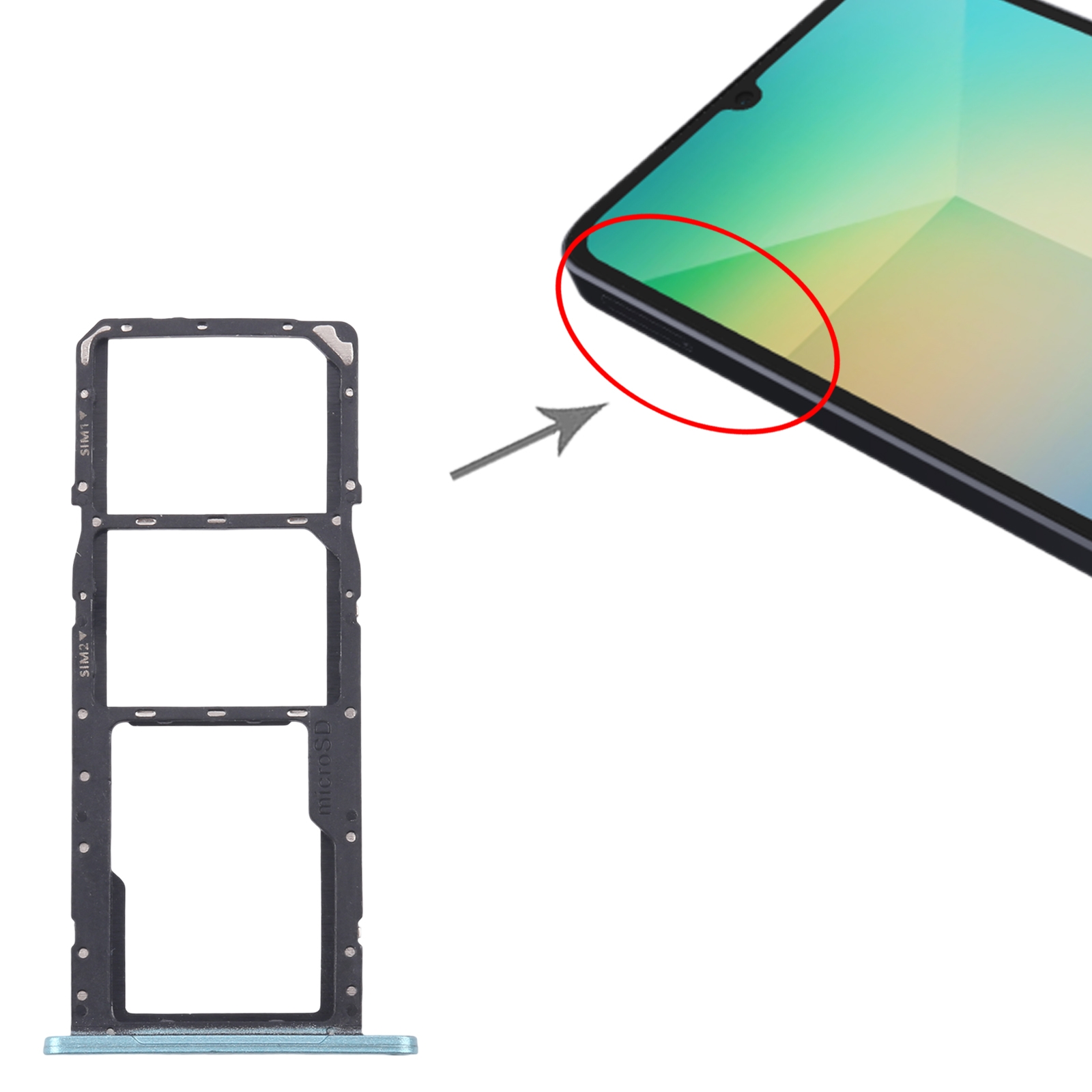 Samsung Galaxy A06 Green SIM Card Tray - Quality Replacement - Image 3