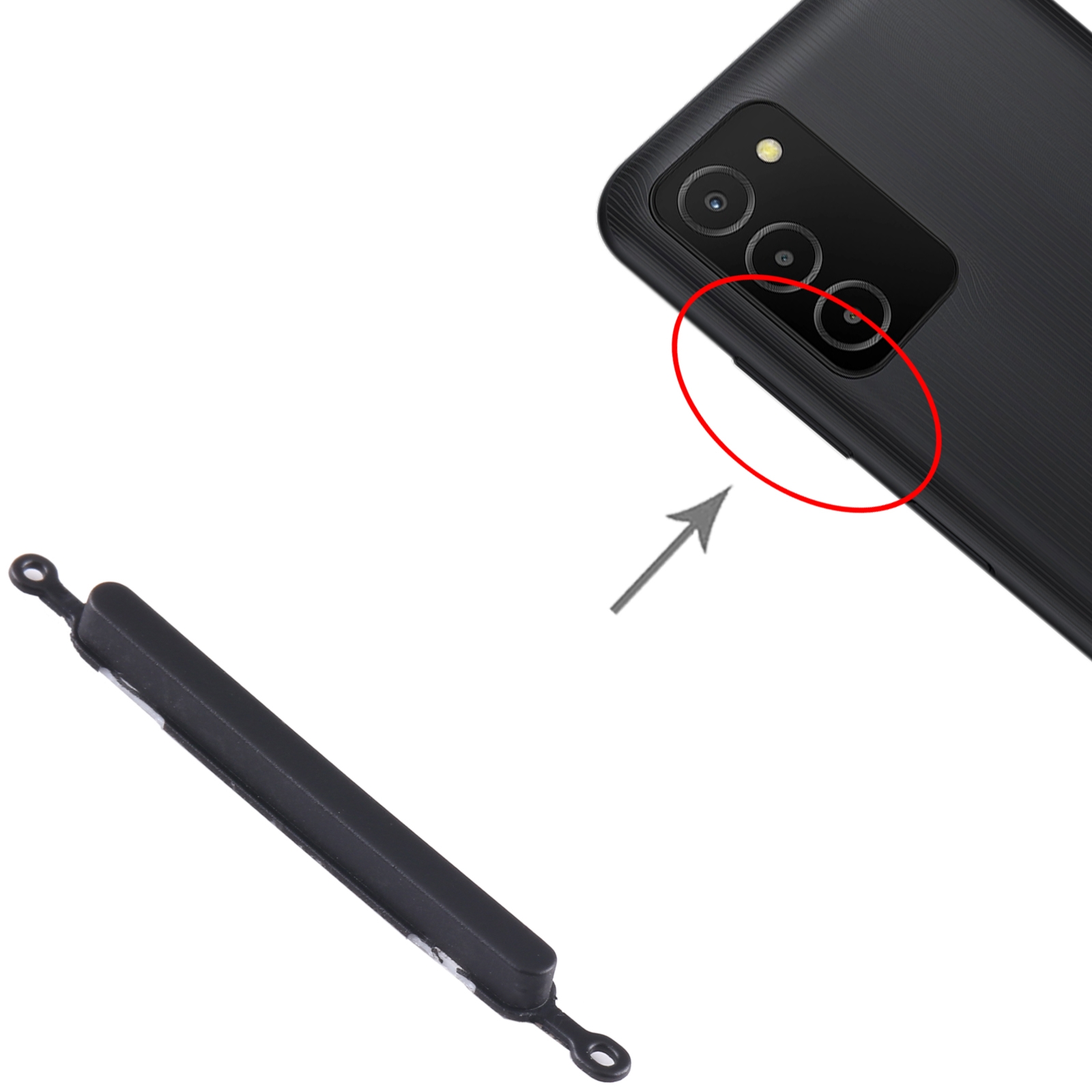 Samsung Galaxy A03s Black Volume Button Replacement - Image 3