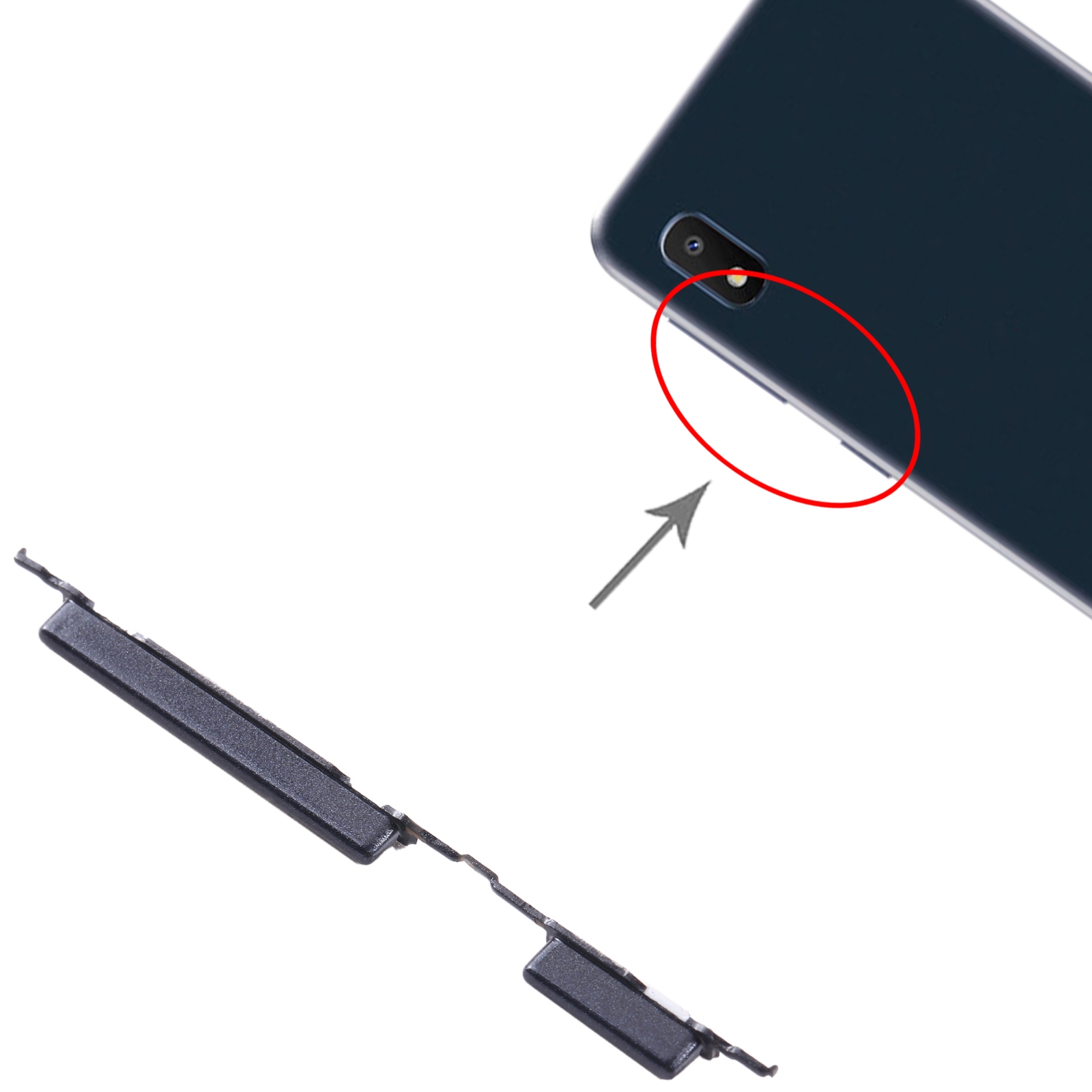 Samsung Galaxy A10e SM-A102 Black Power Button Replacement - Image 3