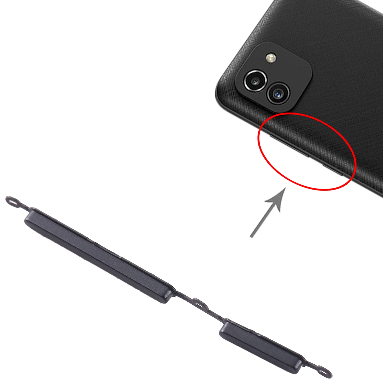 Samsung Galaxy A02s Black Power Button Replacement - Image 3