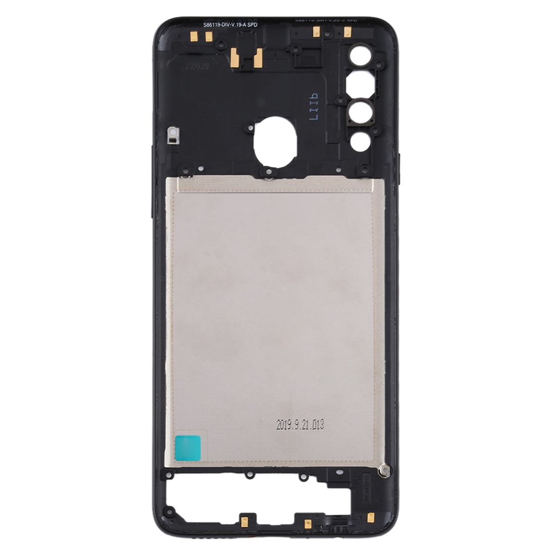Samsung Galaxy A20s Black Middle Frame Bezel Replacement - Image 2