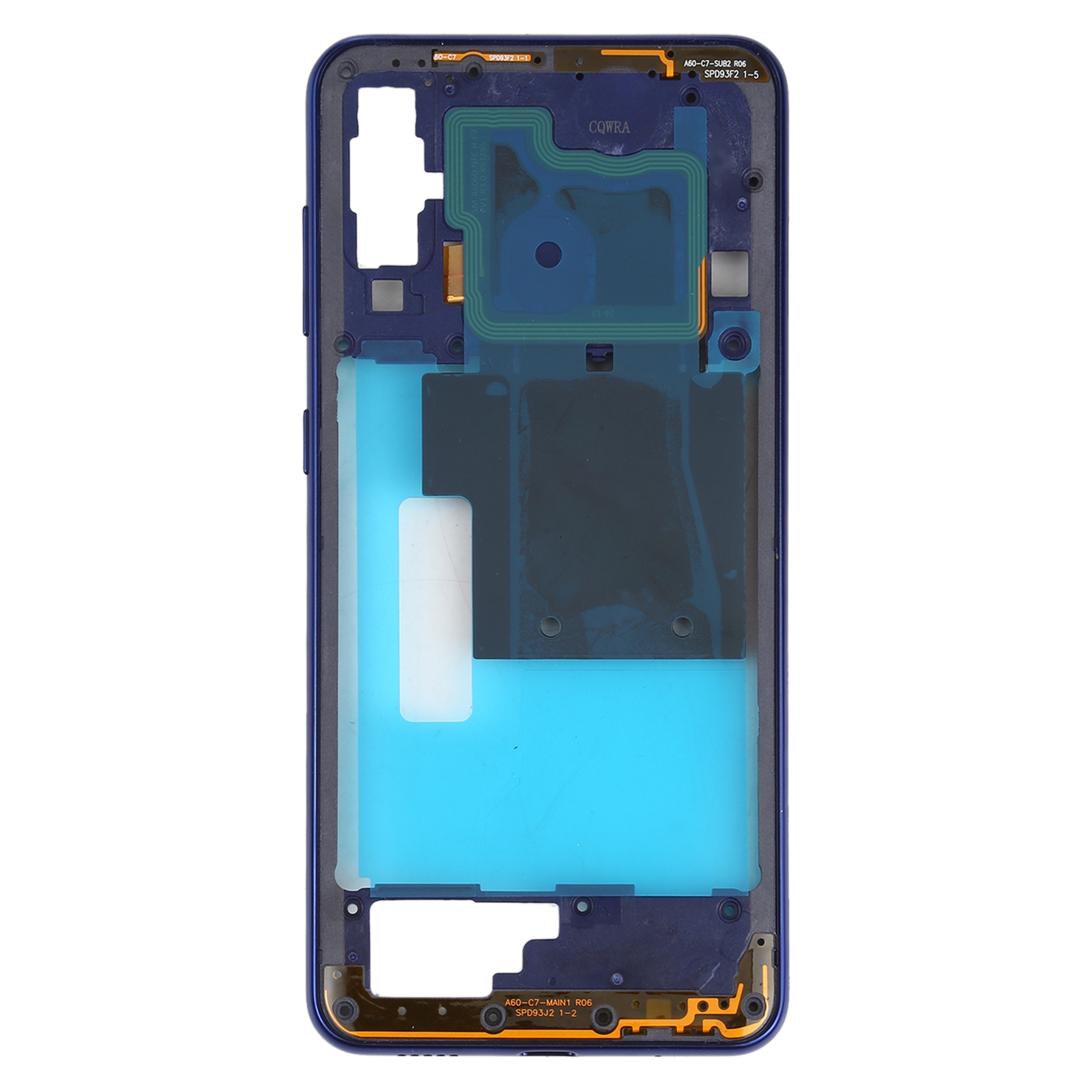 Samsung Galaxy A60 Blue Middle Frame Bezel Replacement - Image 2