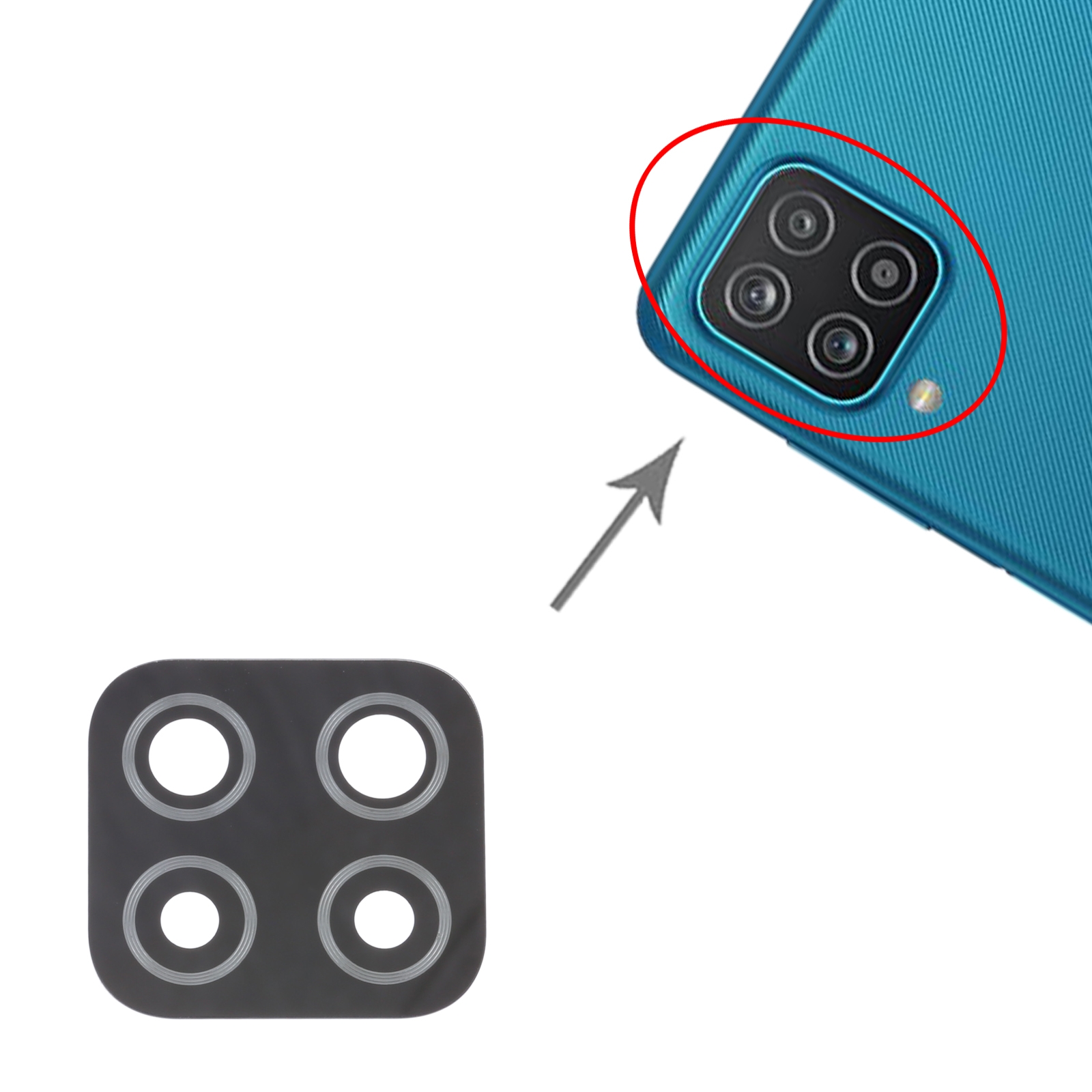 Samsung Galaxy A12 SM-A125 Back Camera Lens Replacement - Image 3