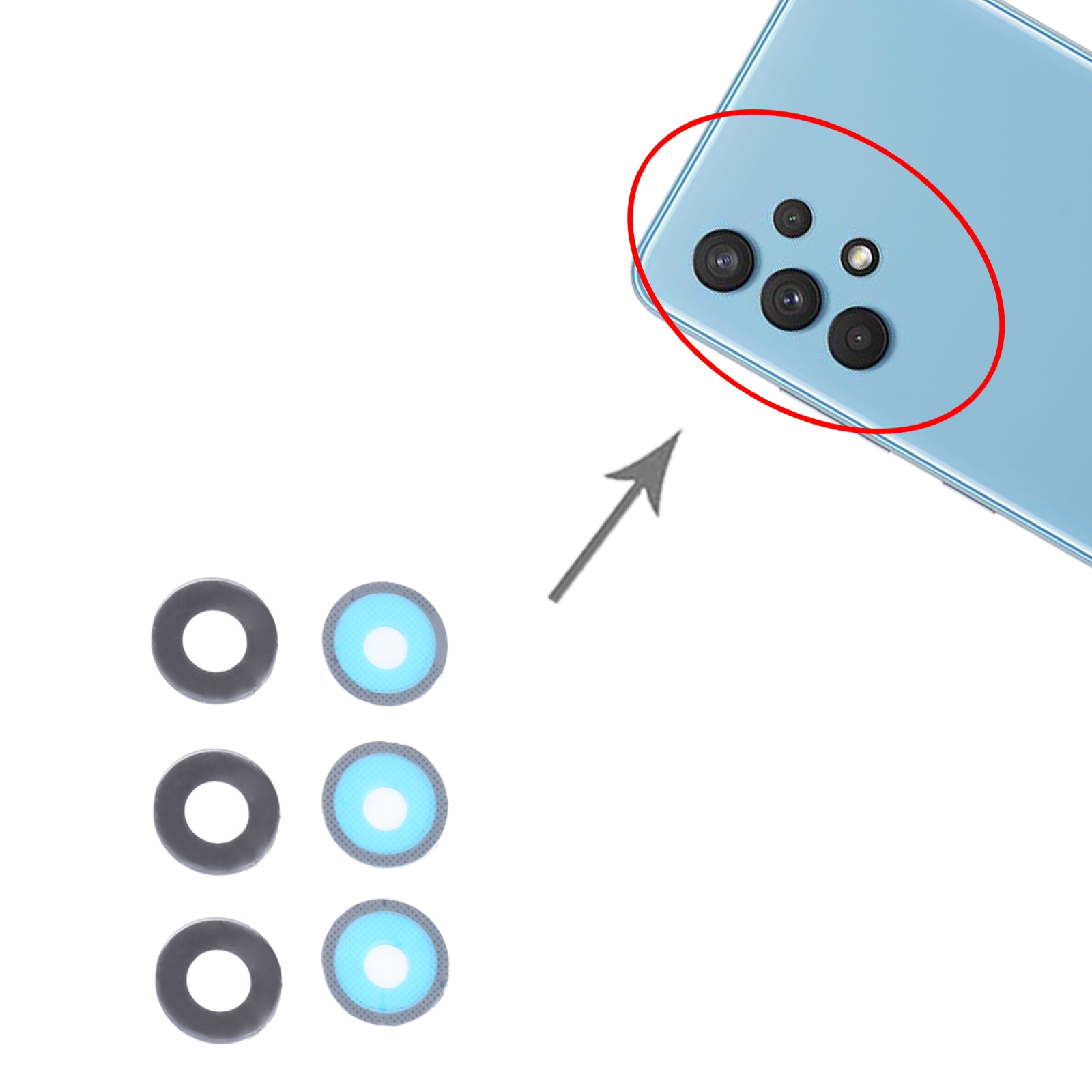 Samsung Galaxy A32 SM-A325 Back Camera Lens Replacement - Image 3