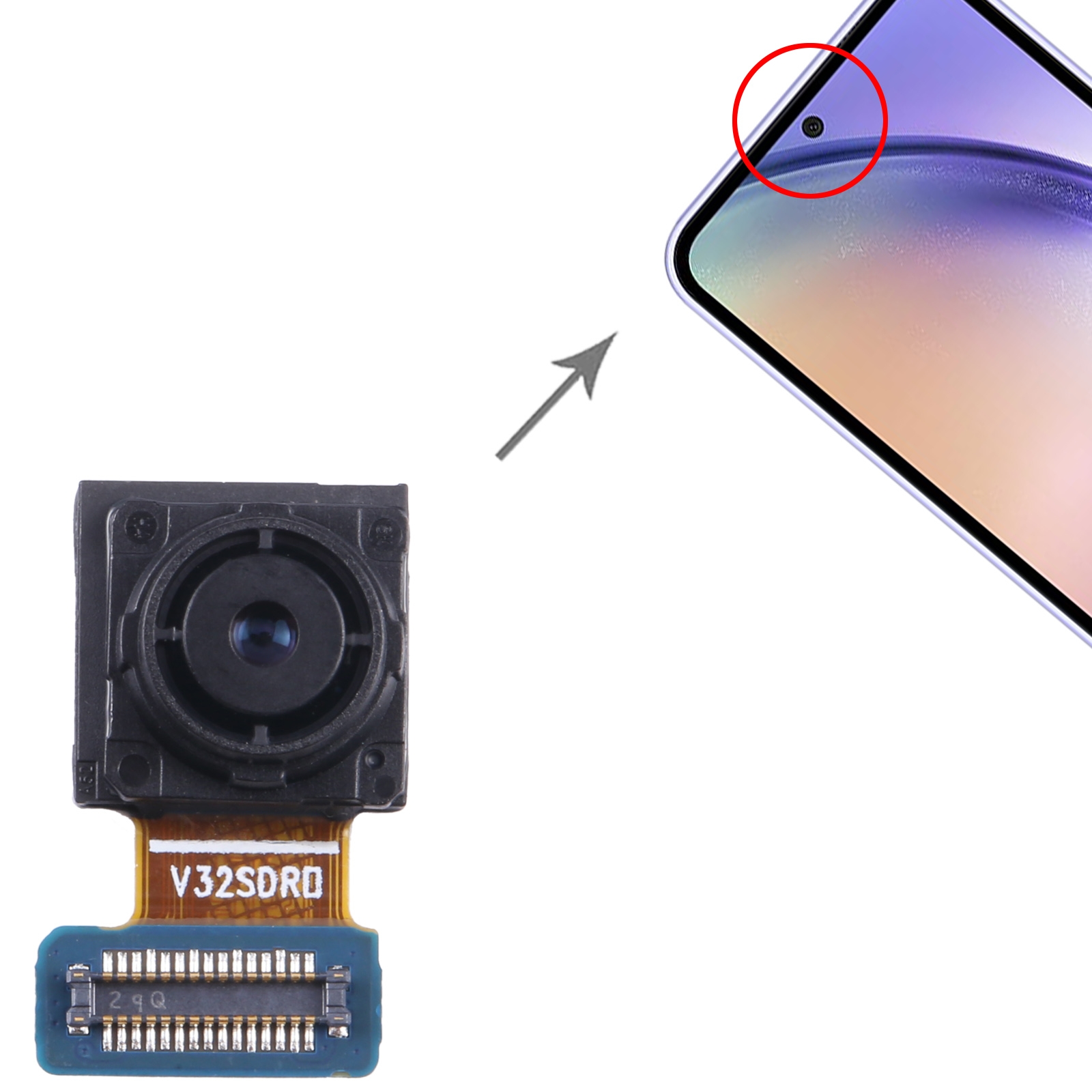 Samsung Galaxy A54 SM-A546B Front Camera Replacement - Image 4