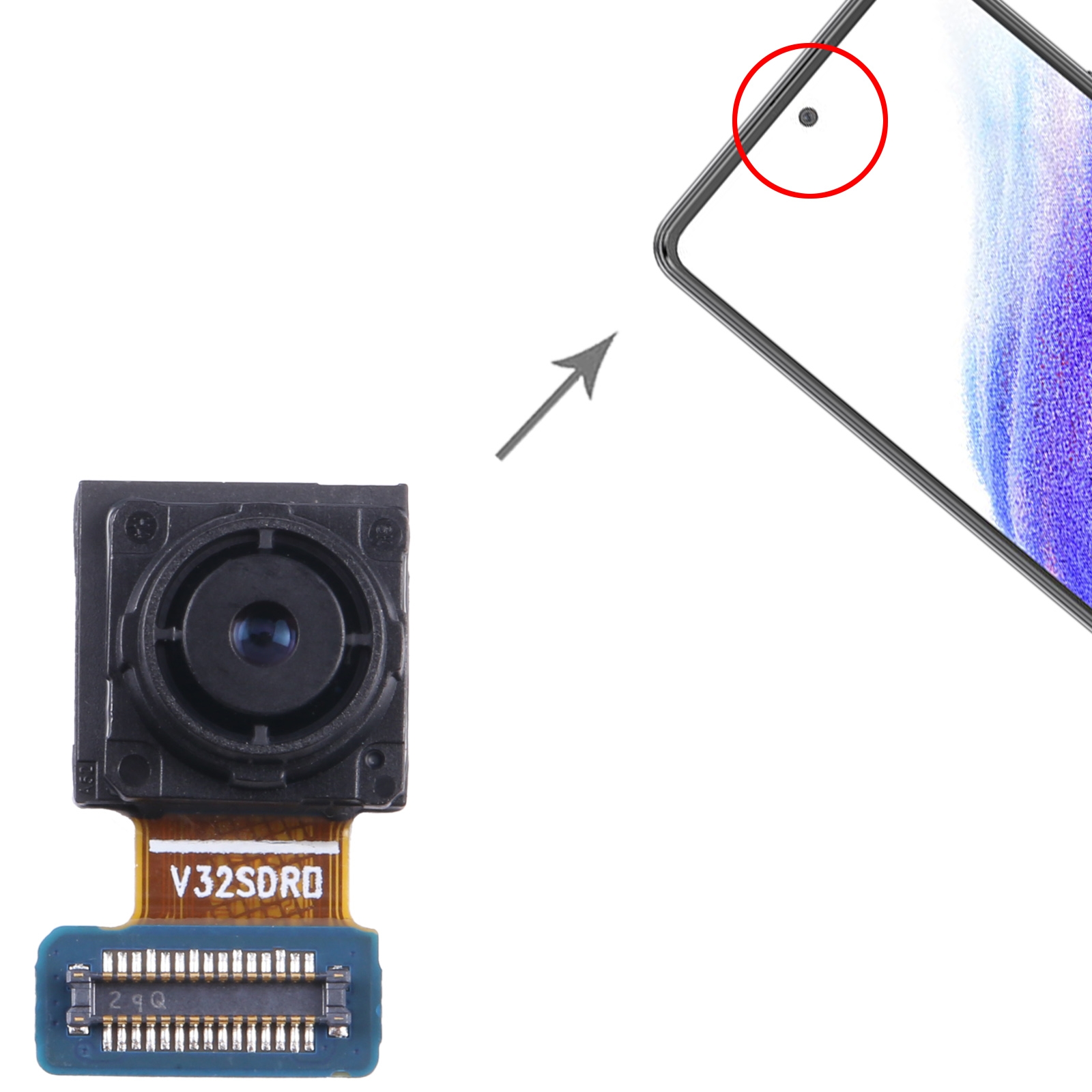 Samsung Galaxy A53 SM-A536B Front Camera Replacement - Image 4