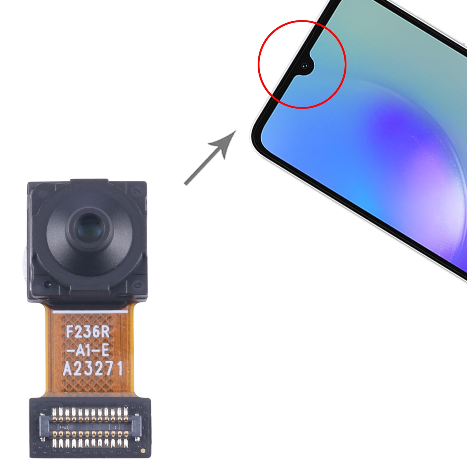 Samsung Galaxy A05s SM-A057F Front Camera Replacement - Image 4