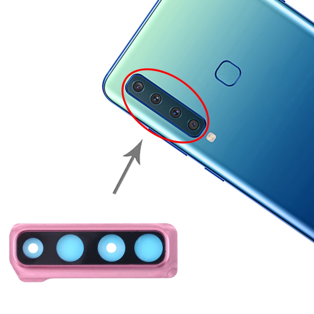 Samsung Galaxy A9 A920F Pink Camera Lens Cover Replacement - Image 4