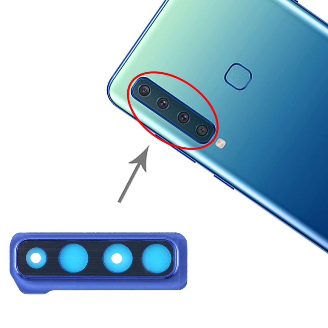 Samsung Galaxy A9 A920F Blue Camera Lens Cover Replacement - Image 4
