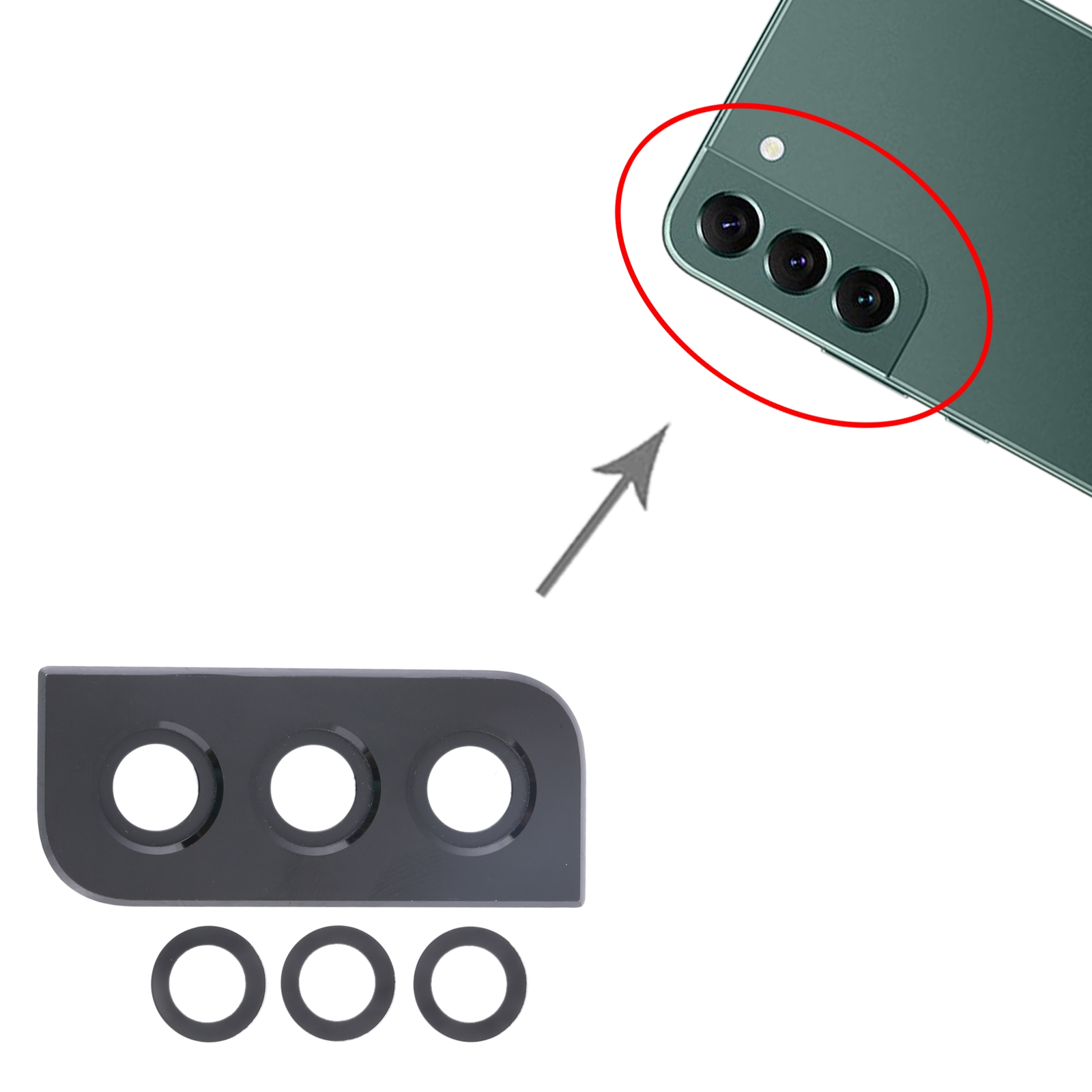 Samsung Galaxy S22+ 5G SM-S906B Camera Lens Cover Replacement - Image 3