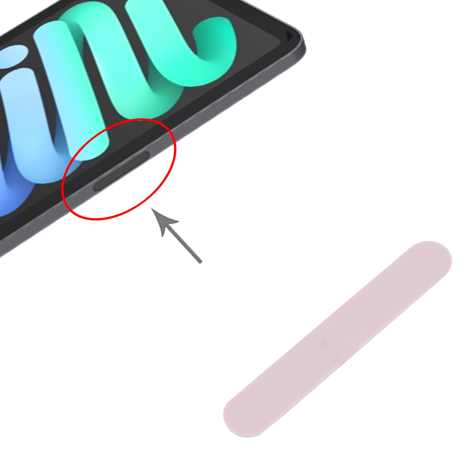 iPad Air 4 Starlight Right Side Button Sticker Replacement - Image 3