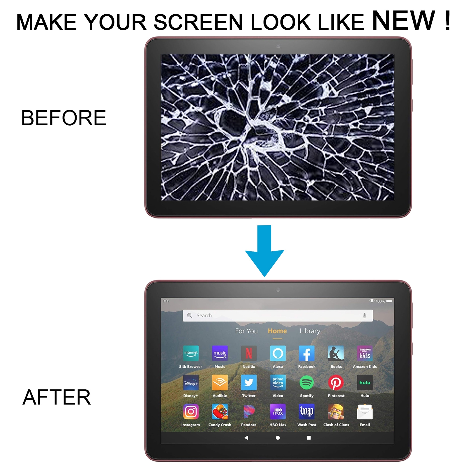 Amazon Fire HD 8 2022 LCD Screen Digitizer Assembly Replacement - Image 5