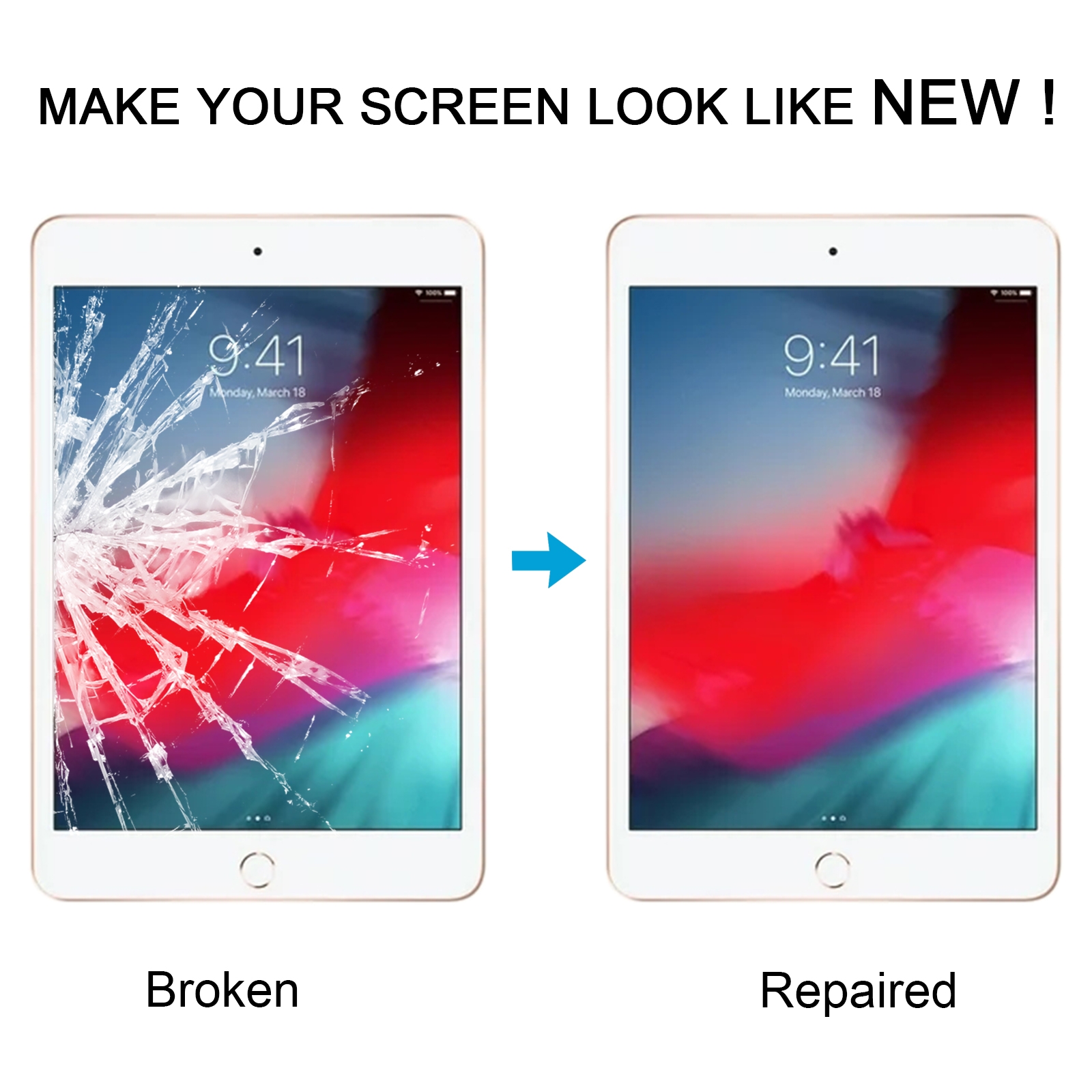 iPad mini 5 Black Front Screen Replacement - Image 5
