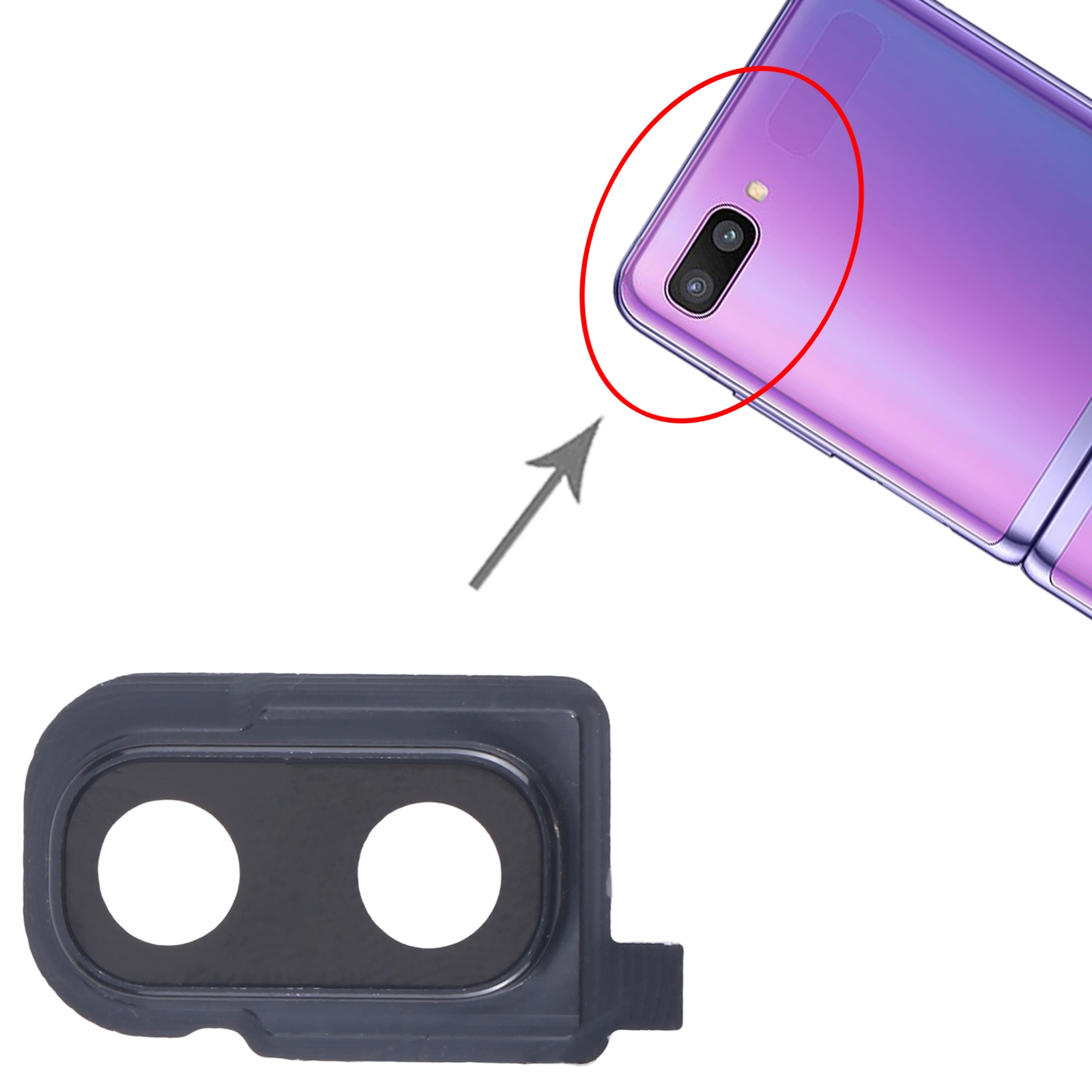 Samsung Galaxy Z Flip F700F Rear Camera Lens Cover Replacement - Image 4