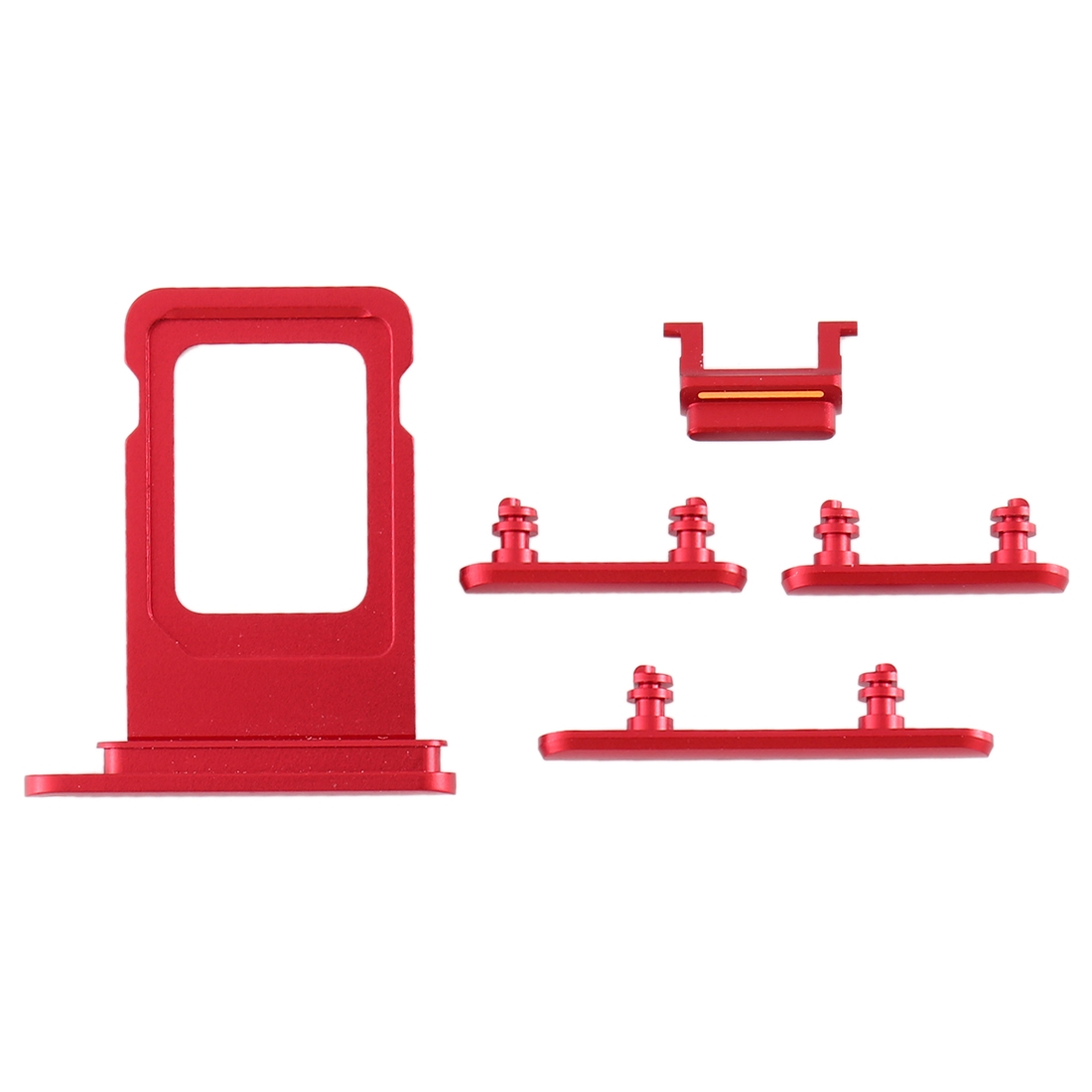iPhone 11 red SIM card tray and side key