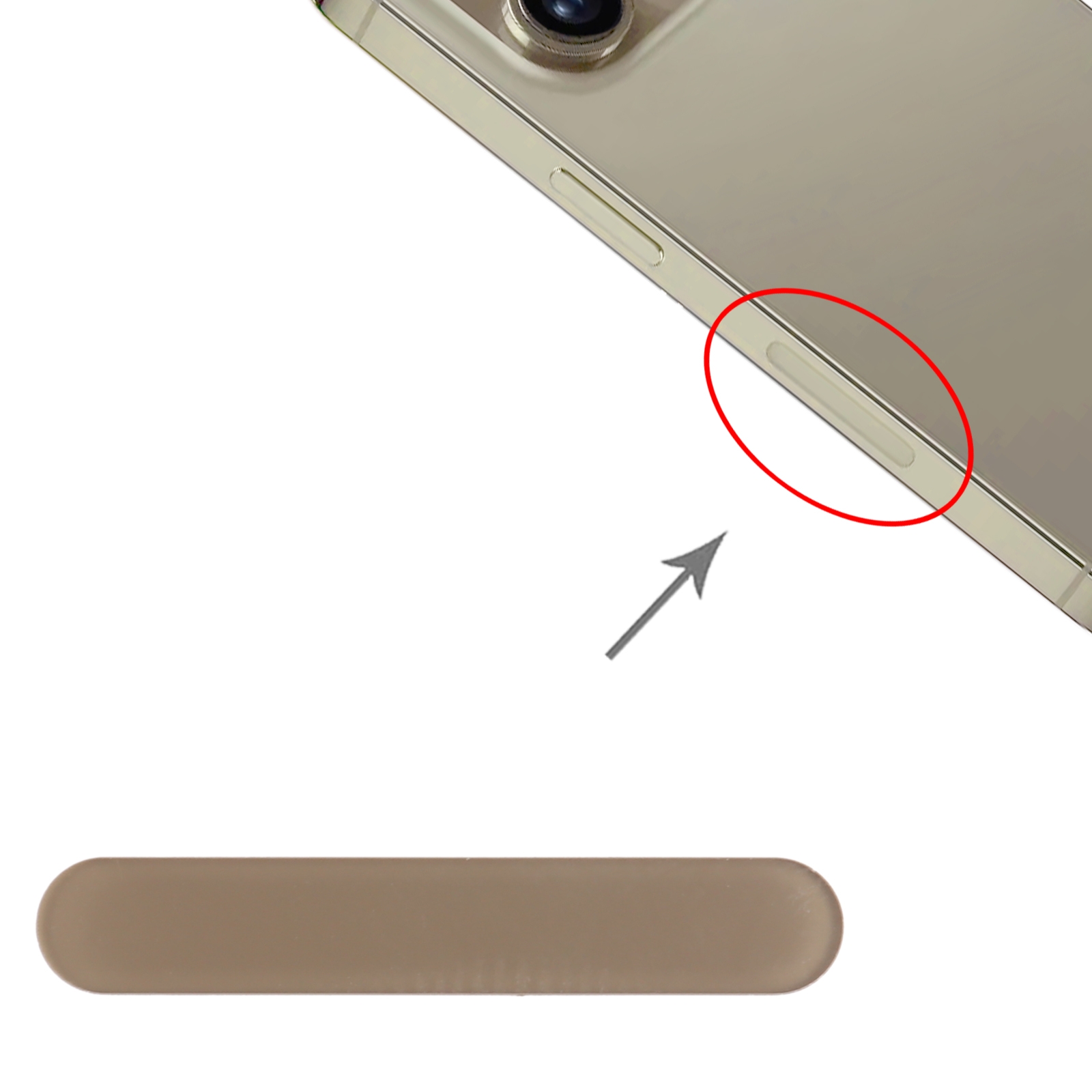 iPhone 12 Pro Max Gold Antenna Glass Plate Replacement - Image 3