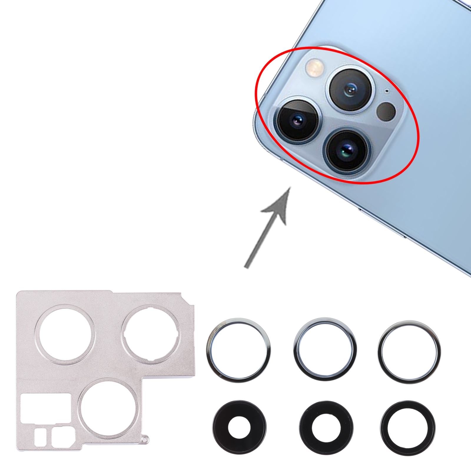 iPhone 13 Pro Green Camera Lens Cover Replacement - Image 4