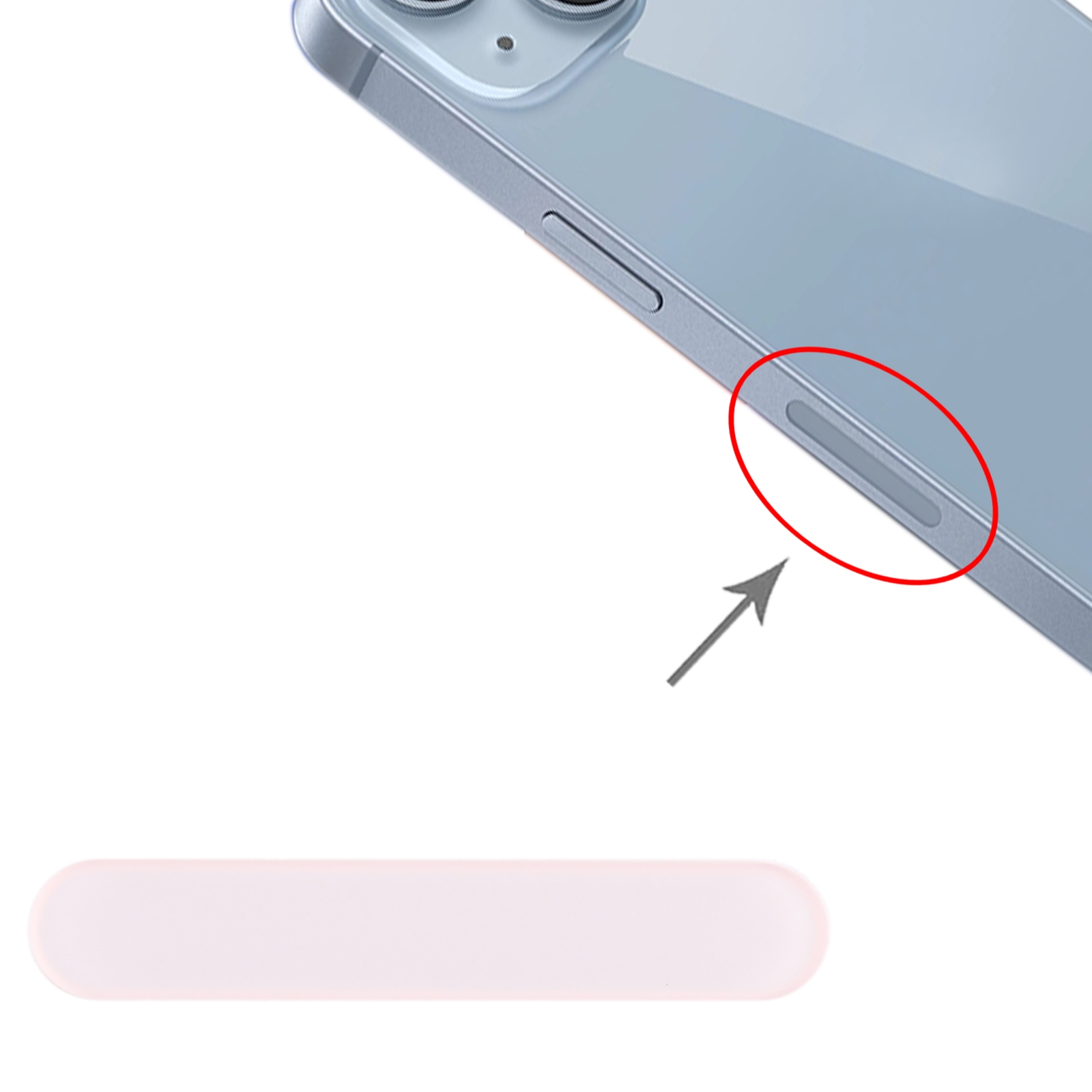 iPhone 13 mini Pink Antenna Glass Plate Replacement - Image 3