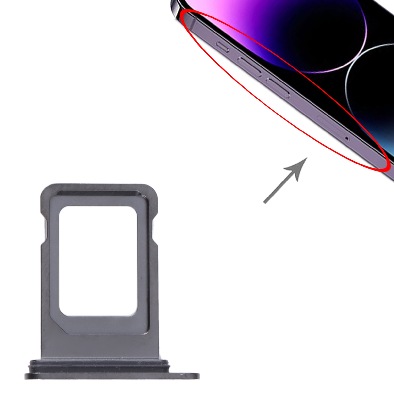 iPhone 14 Pro Black SIM Card Tray Replacement - Image 3