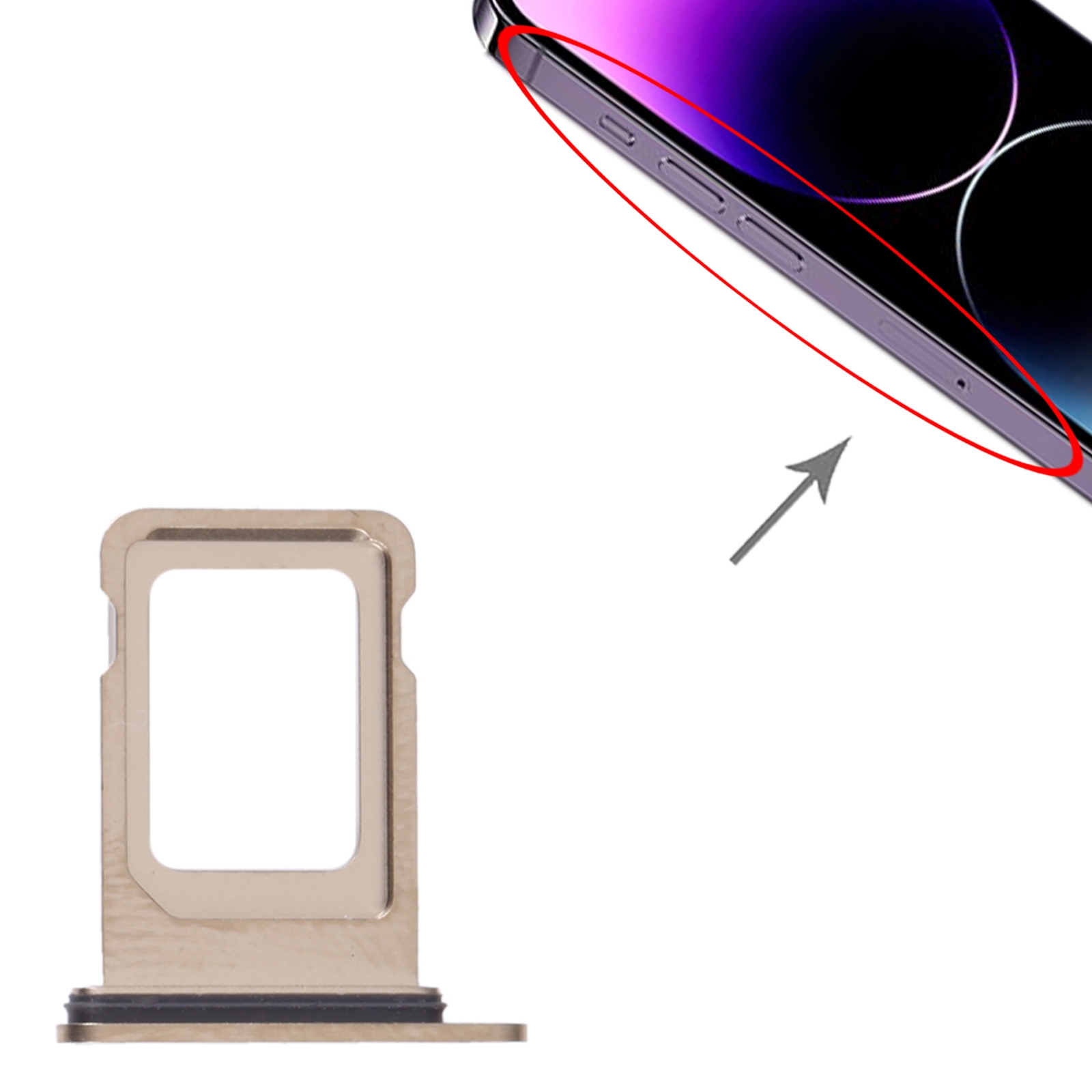 iPhone 14 Pro Gold SIM Card Tray Replacement - Image 3