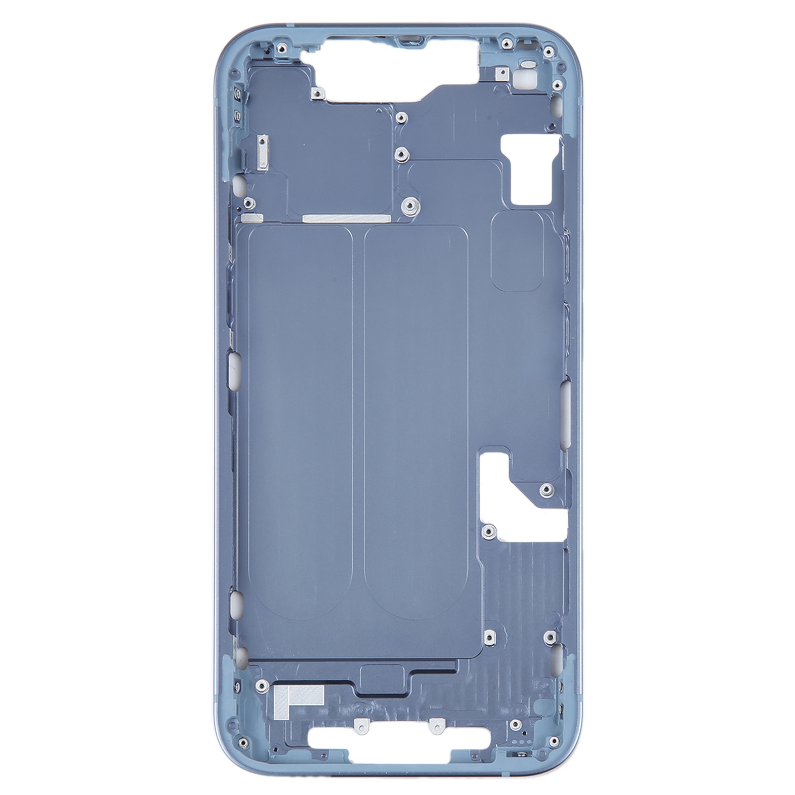 iPhone 14 middle frame with blue side keys