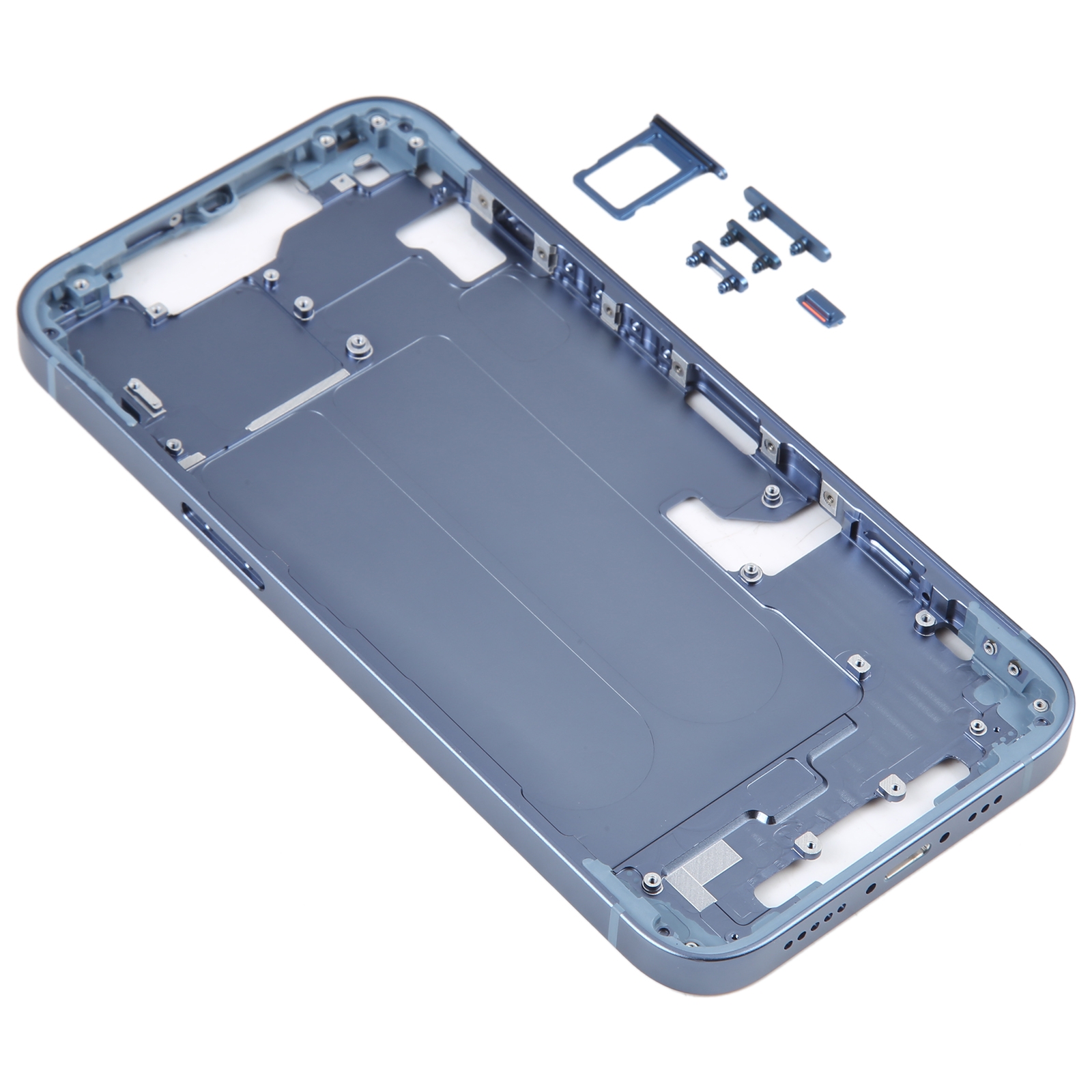 iPhone 14 Blue Middle Frame with Side Keys Replacement - Image 3