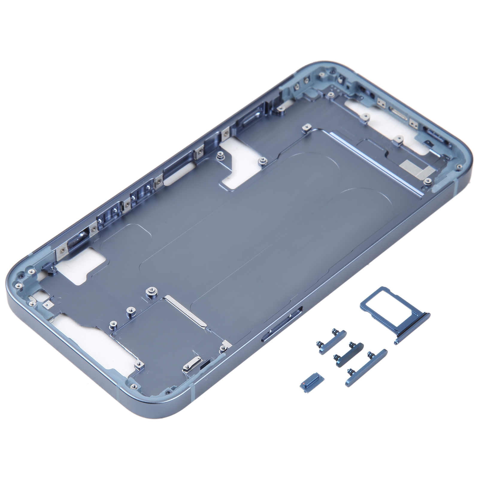 iPhone 14 Blue Middle Frame with Side Keys Replacement - Image 4