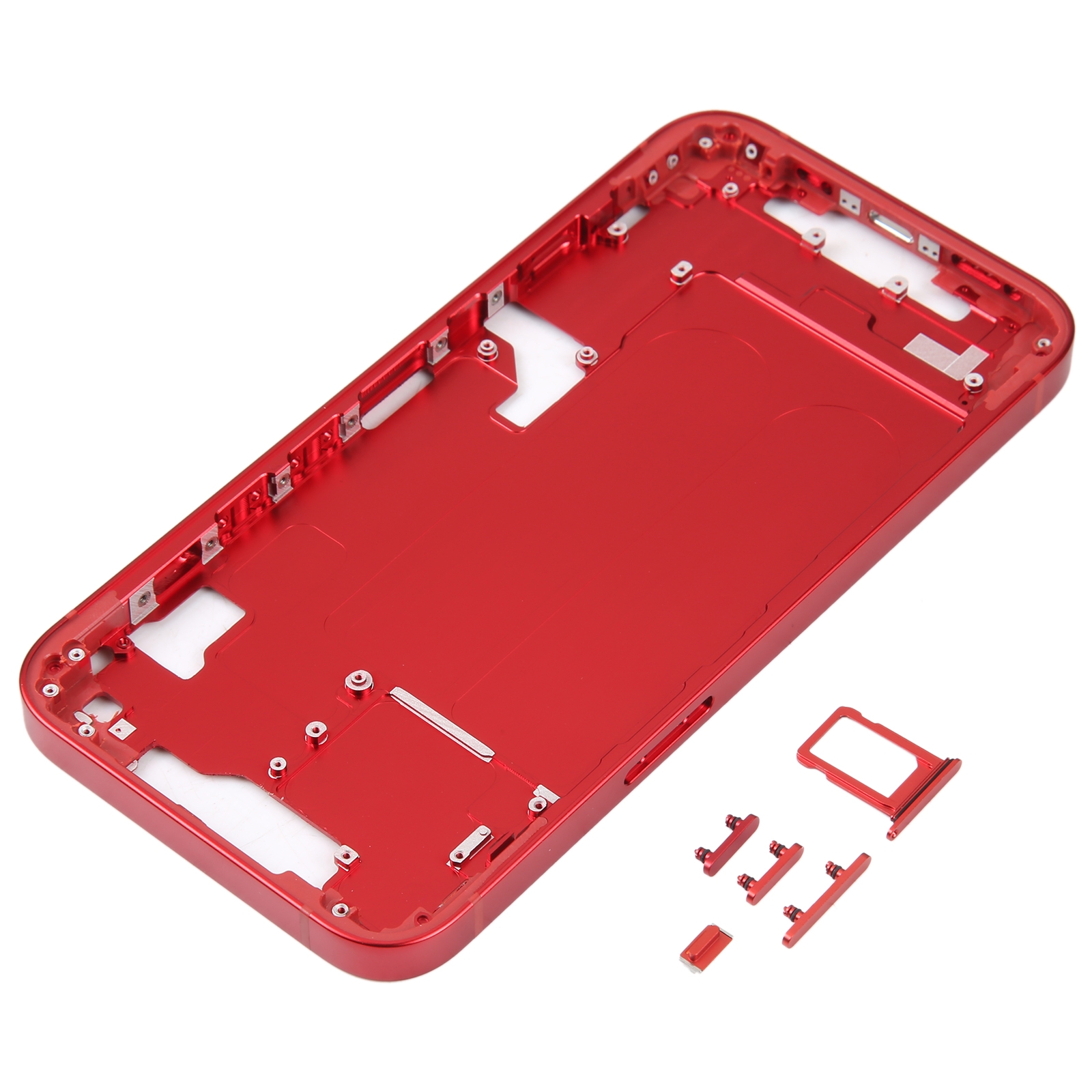 iPhone 14 Red Middle Frame with Side Keys Replacement - Image 4