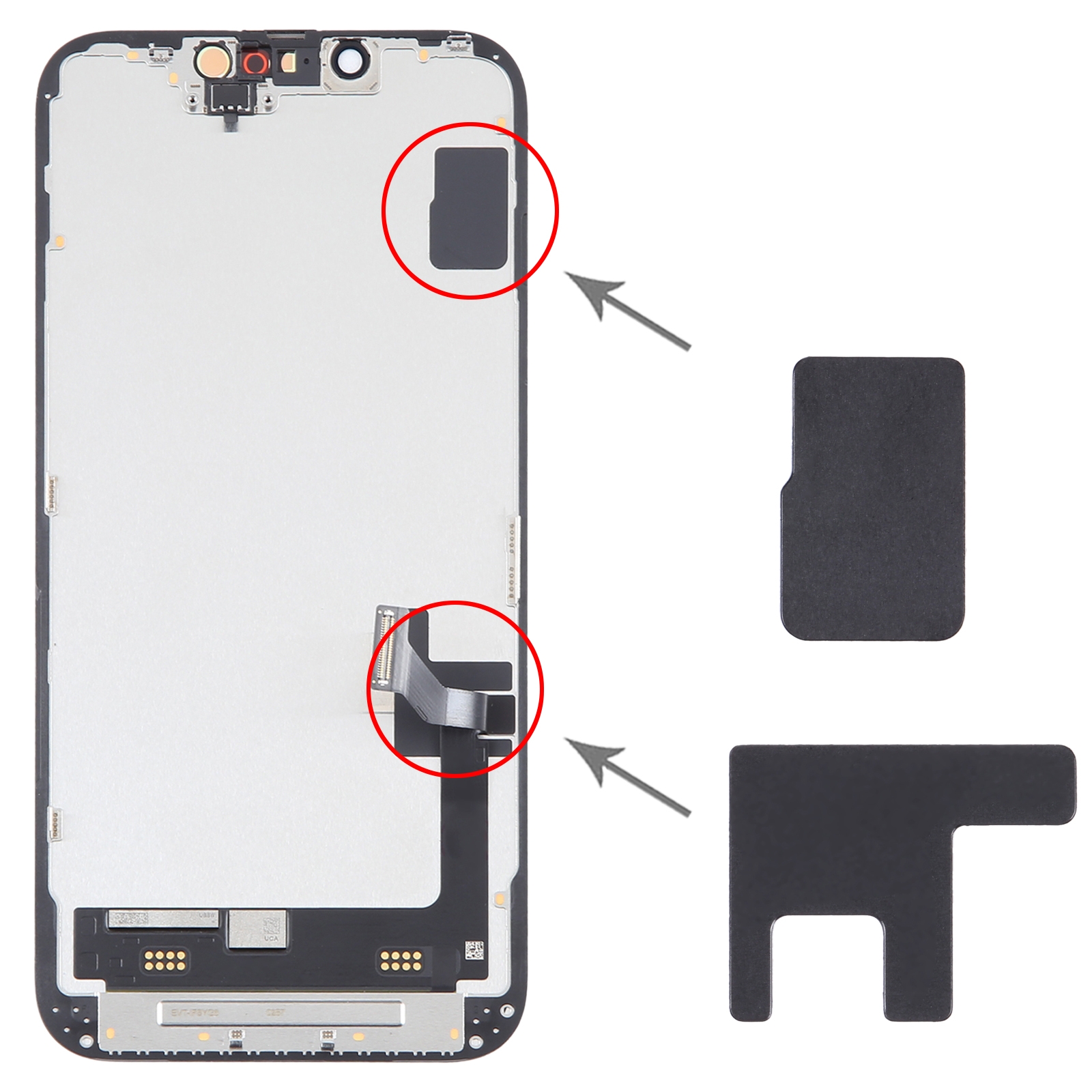 iPhone 14 LCD Heat Sink Graphite Sticker Replacement - Image 4
