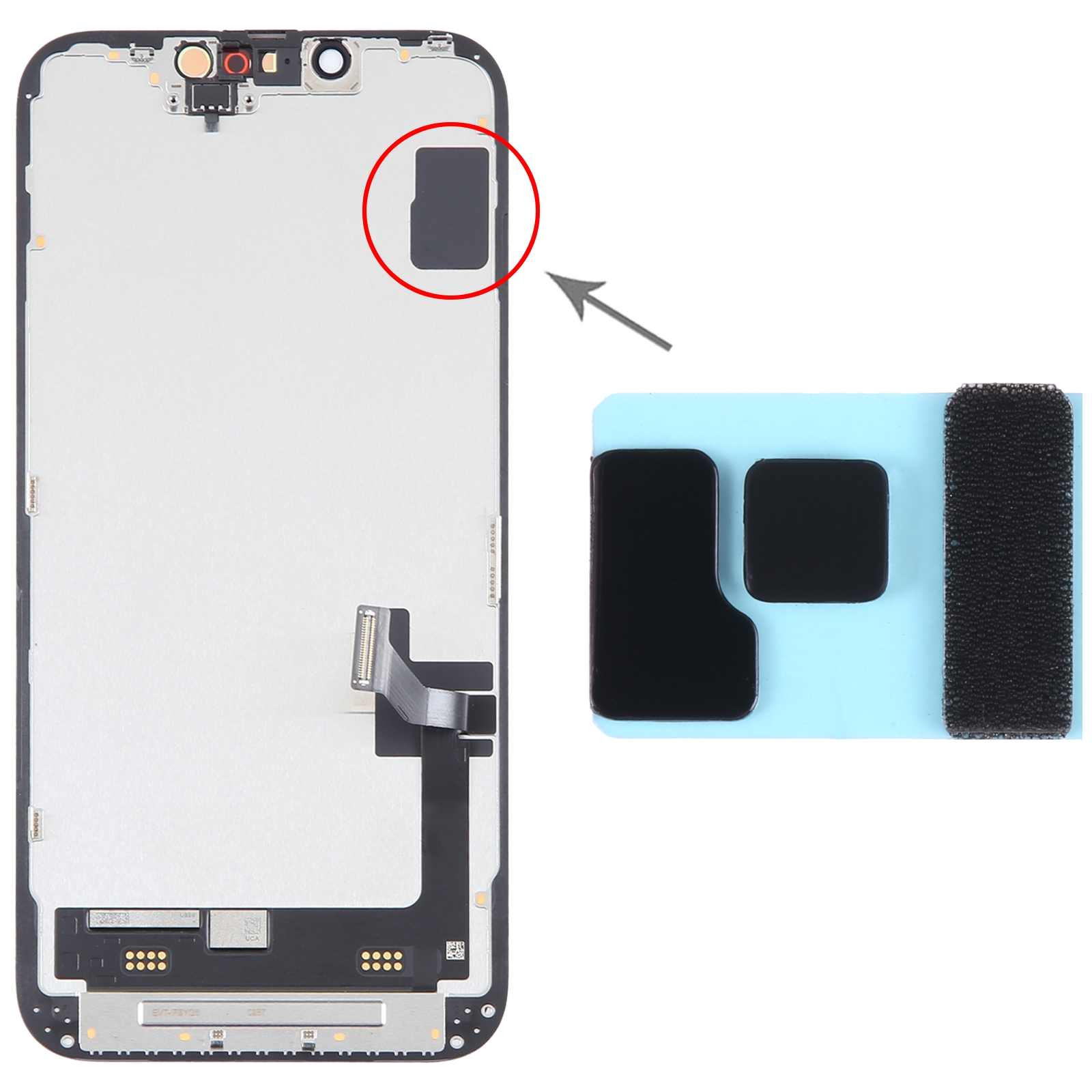 iPhone 14 Plus Black LCD Adhesive Sticker Replacement - Image 4