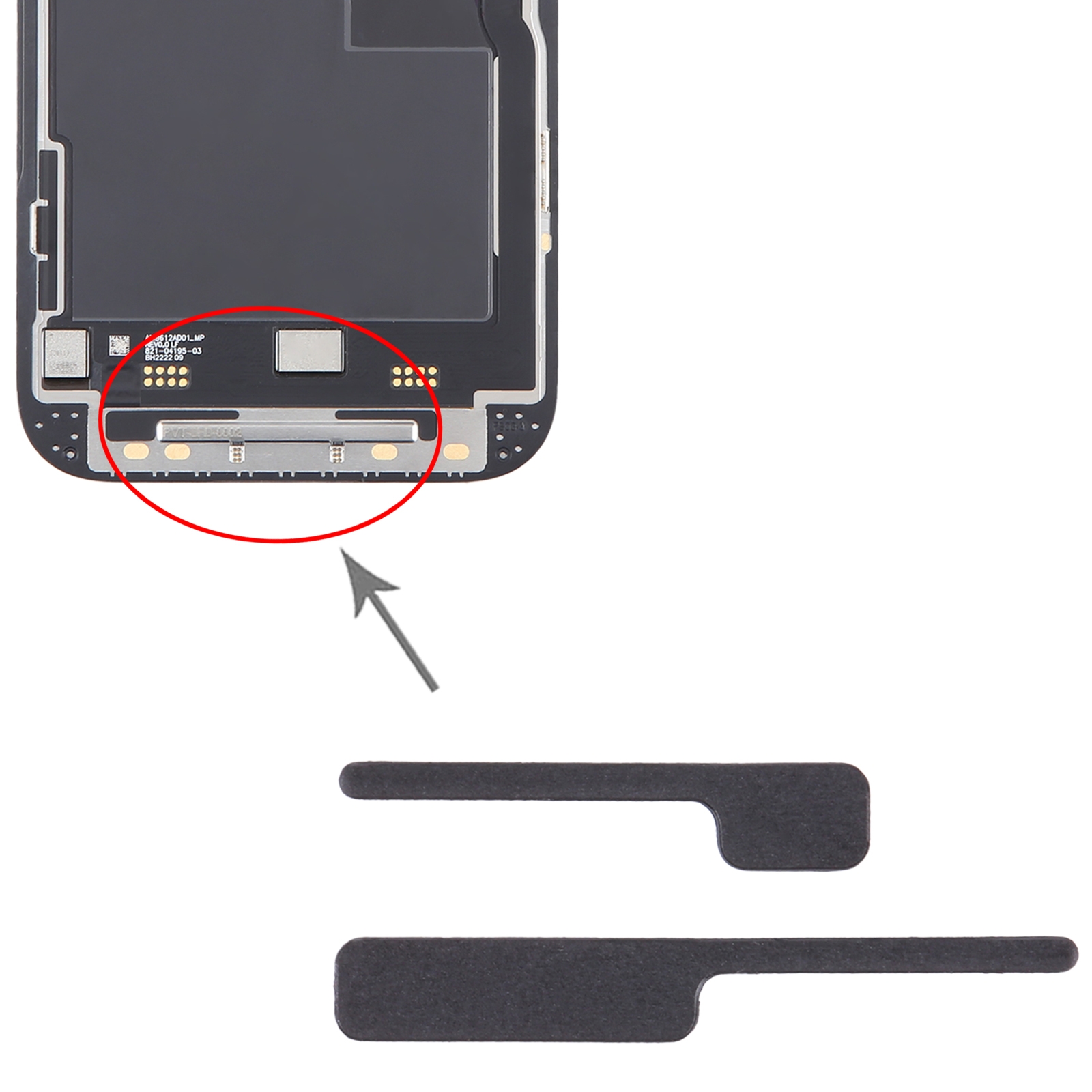 iPhone 14 Pro LCD Bracket Foam Pads Replacement Set - Image 4